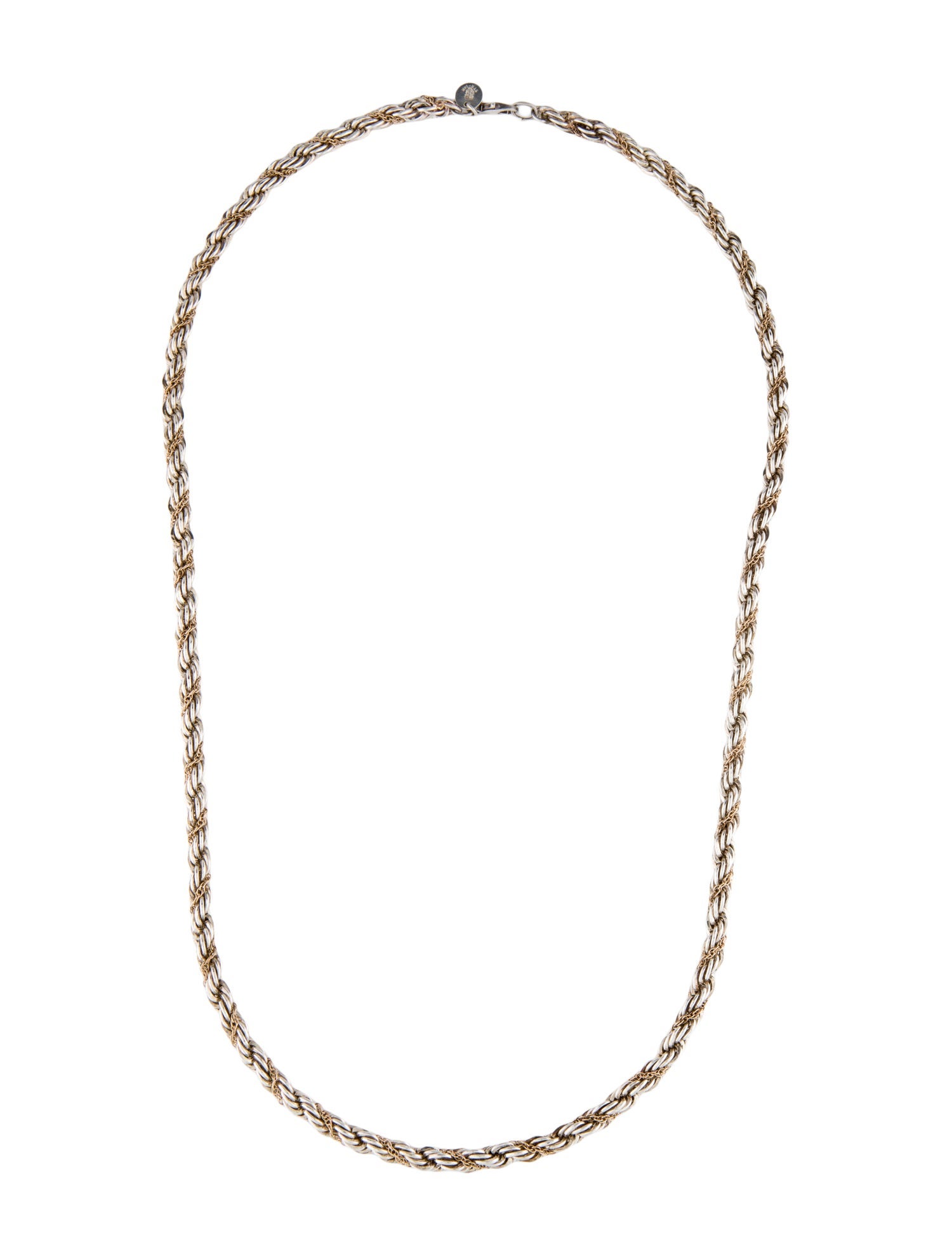 Tiffany & Co. Vintage Two-Tone Rope Twist Chain Necklace