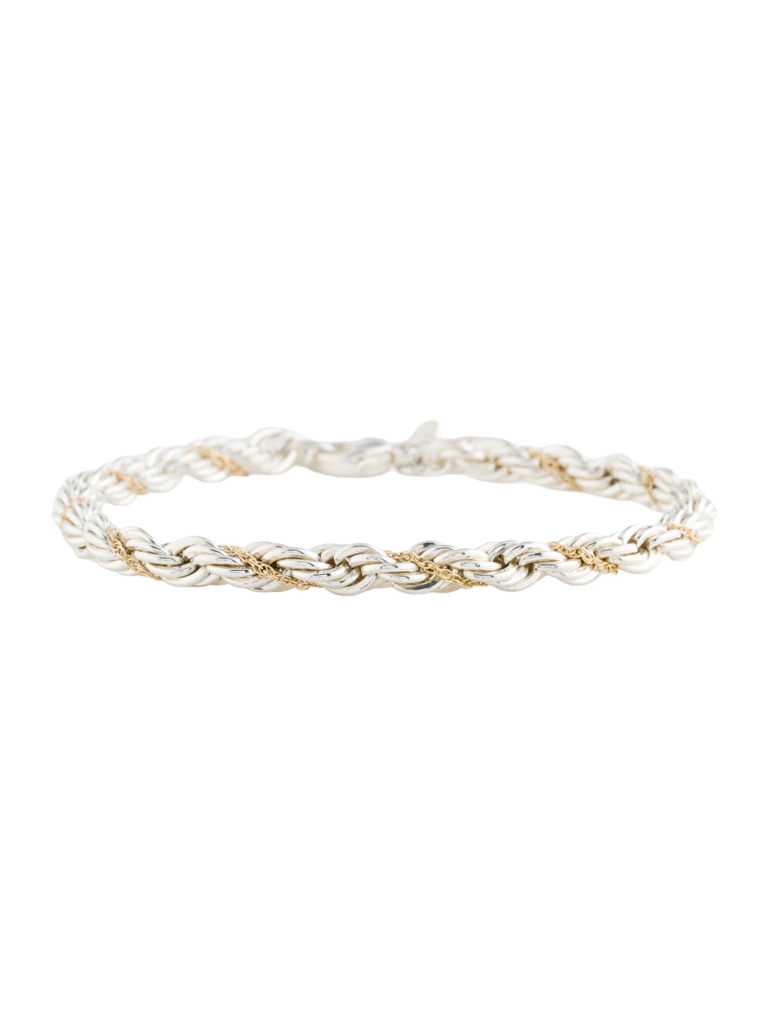Tiffany & Co. Vintage Two-Tone Rope Chain Bracelet