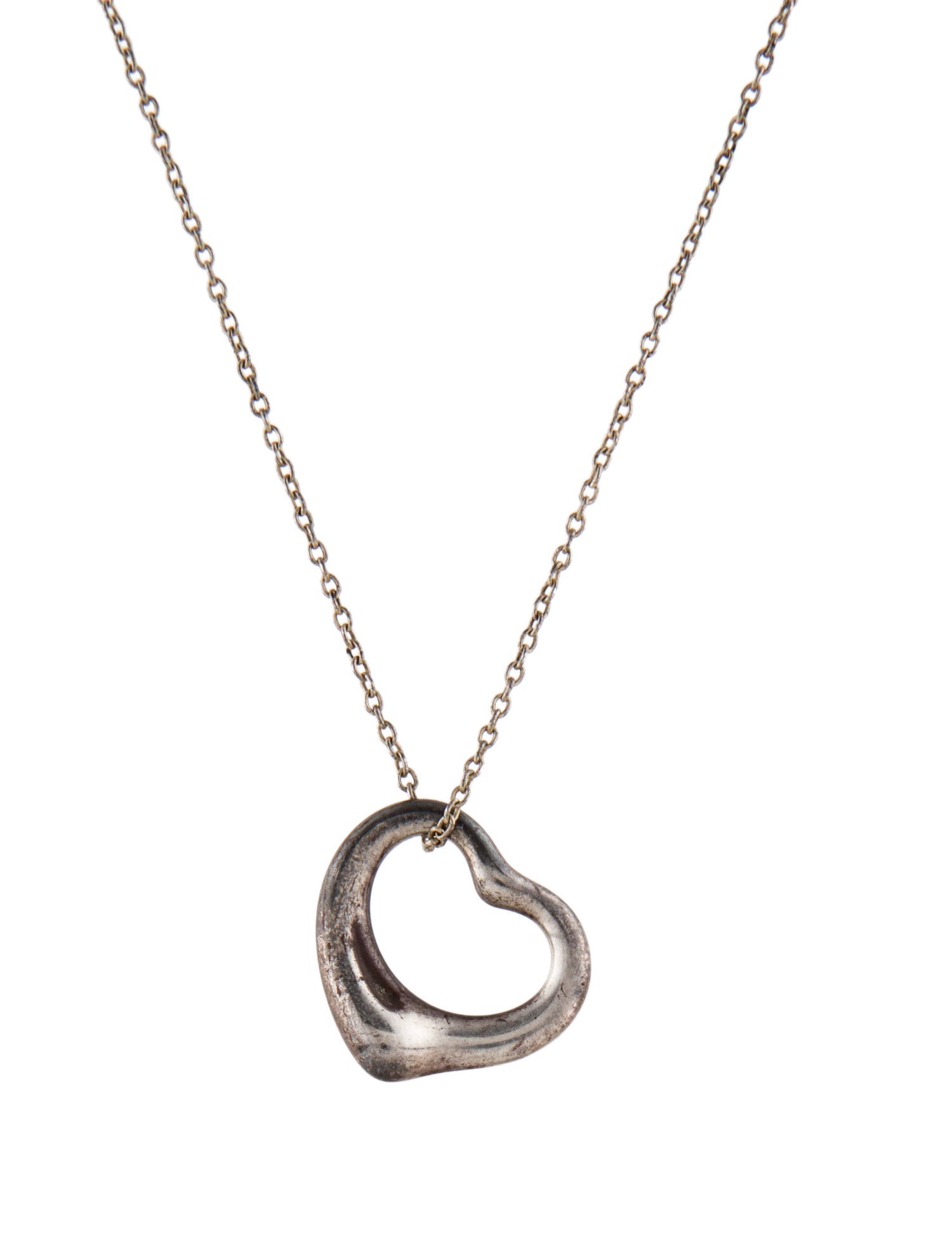 Tiffany & Co. Open Heart Pendant Necklace