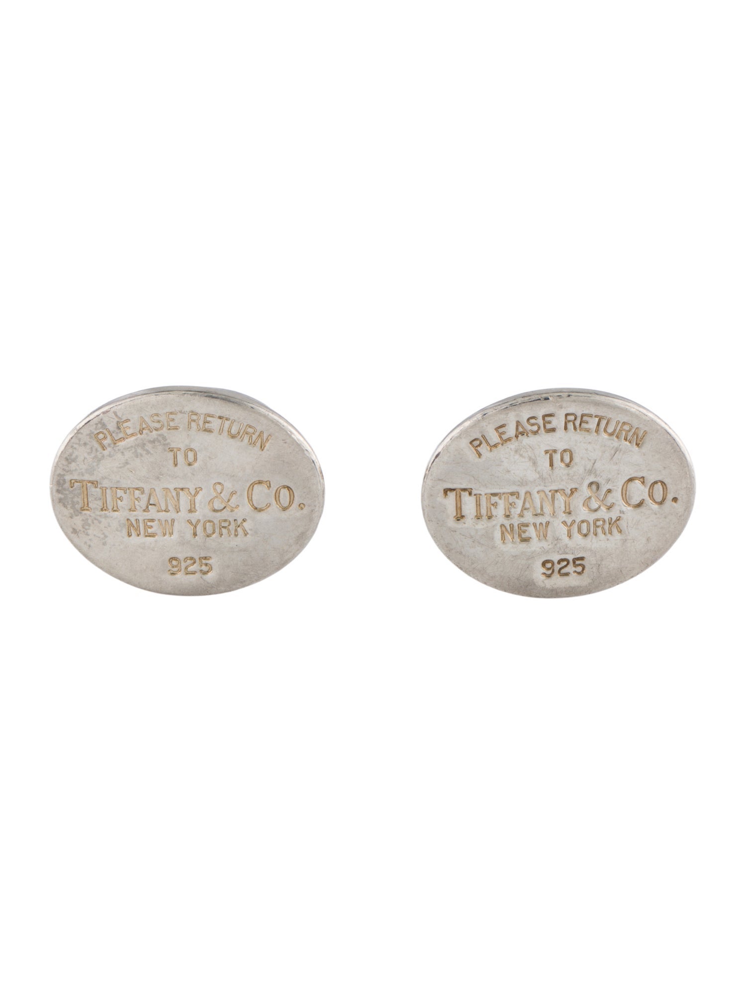 Tiffany & Co. Oval Tag Cufflinks