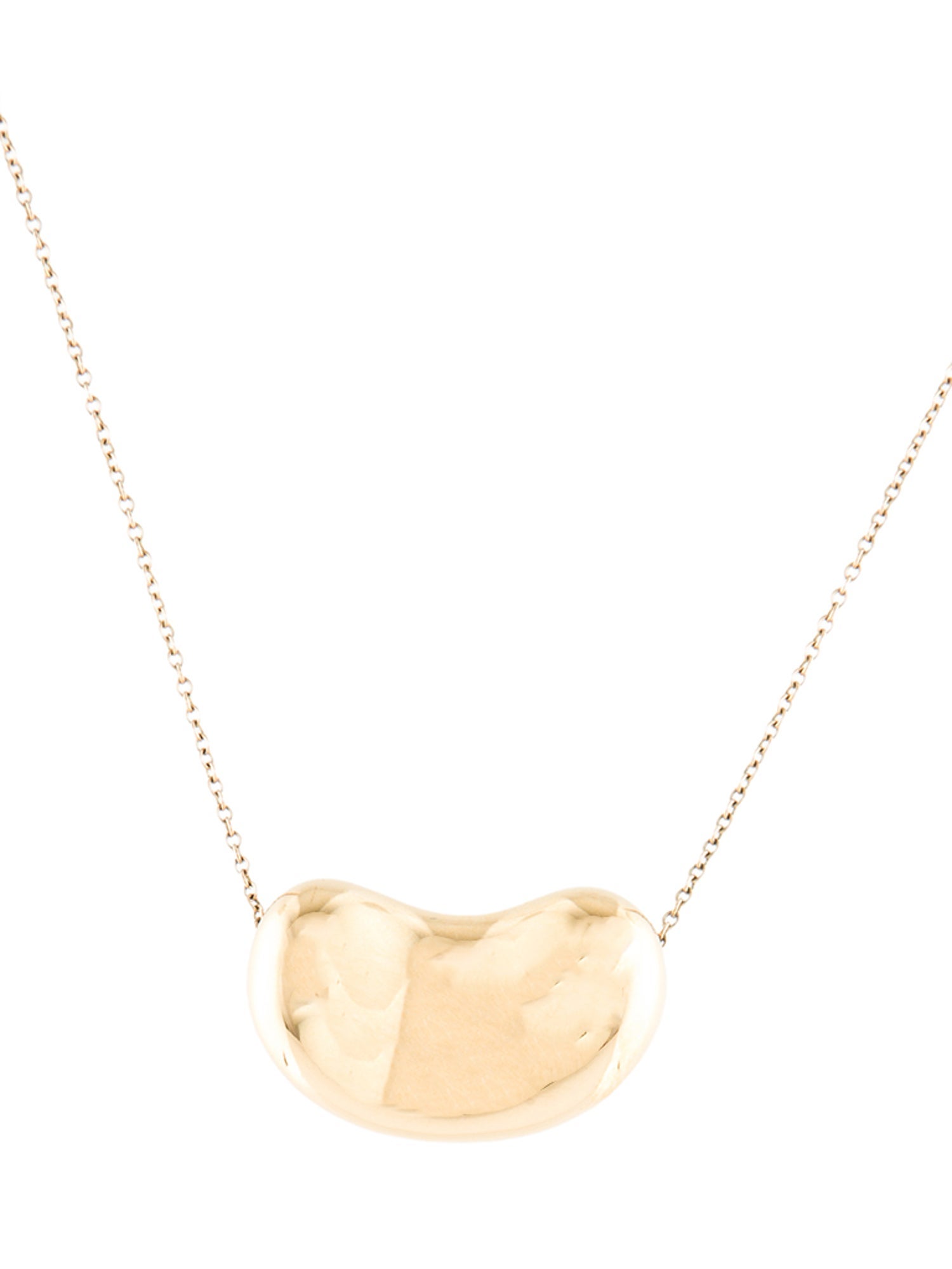 Tiffany & Co. Vintage 18K Large Bean Design Pendant Necklace