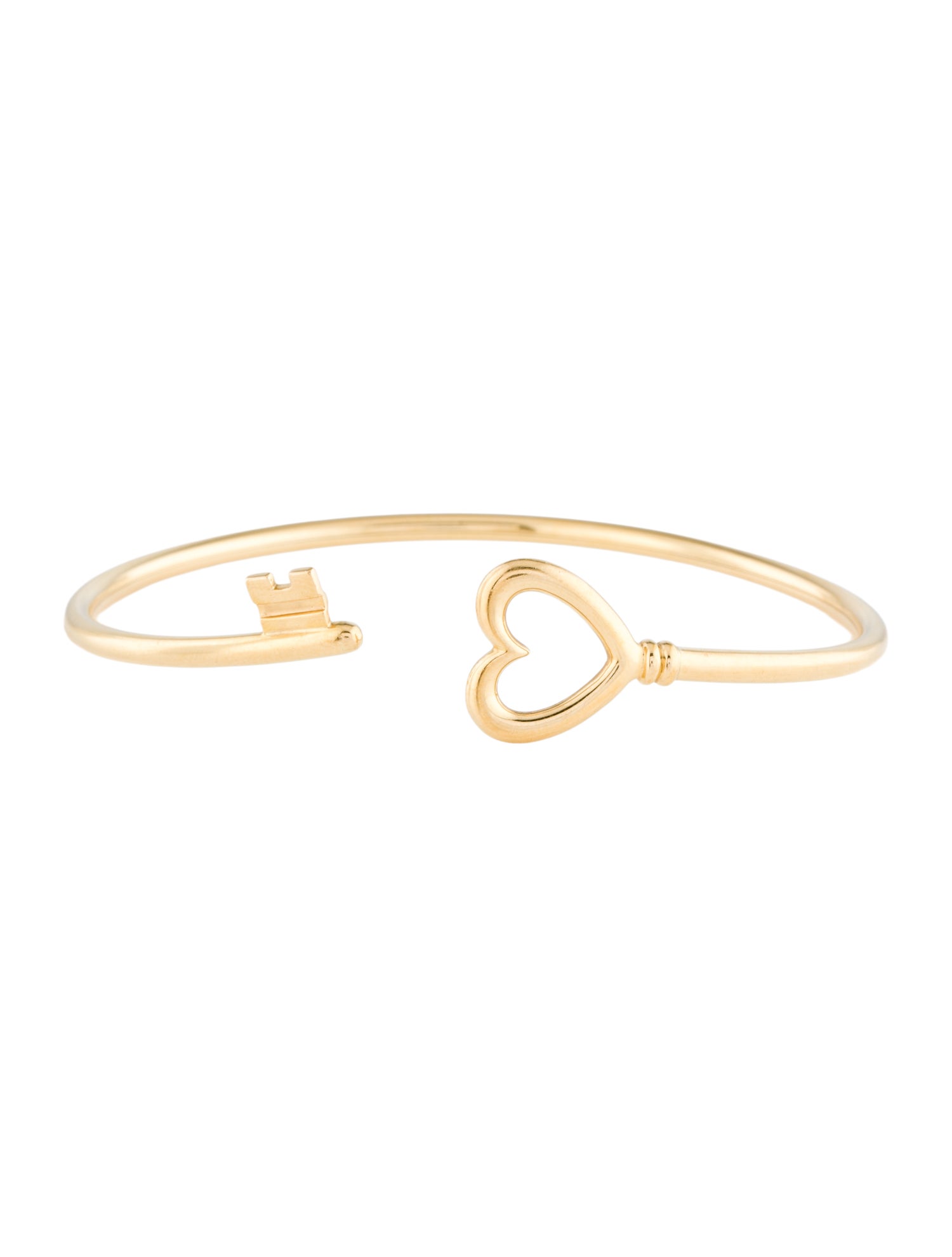 Tiffany & Co. 18K Heart & Key Wire Cuff Bracelet
