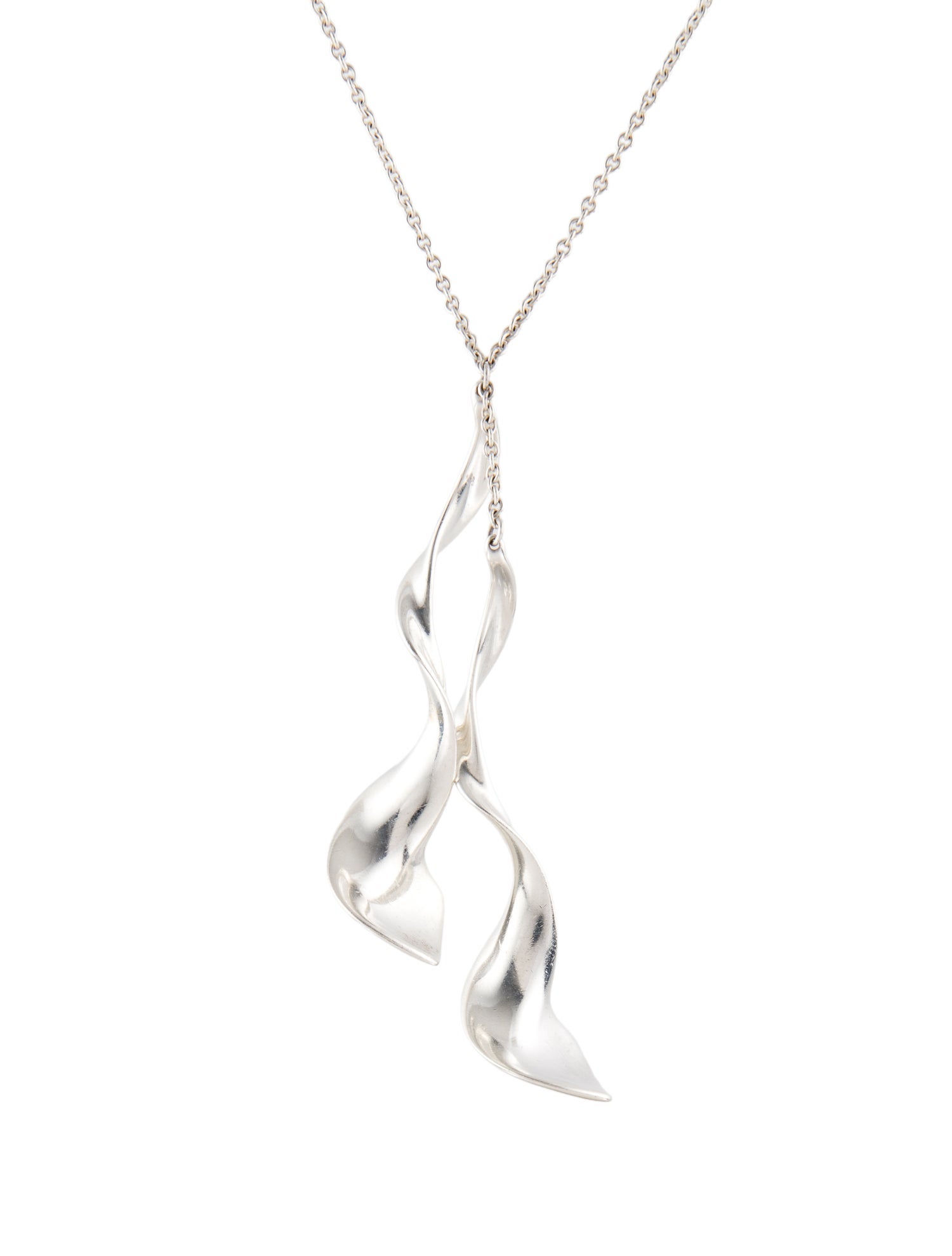 Tiffany & Co. Double Orchid Pendant Necklace