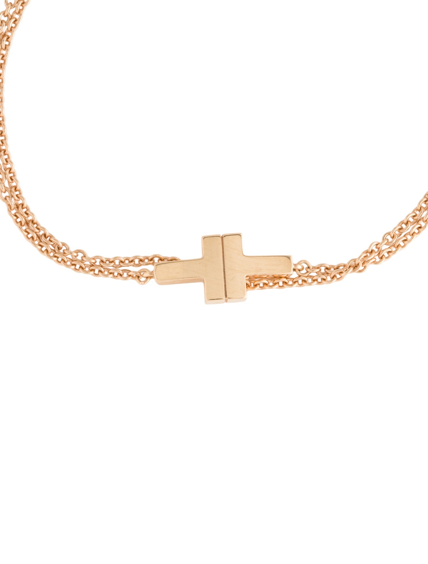 Tiffany & Co. 18K Double T Chain Wrap Bracelet
