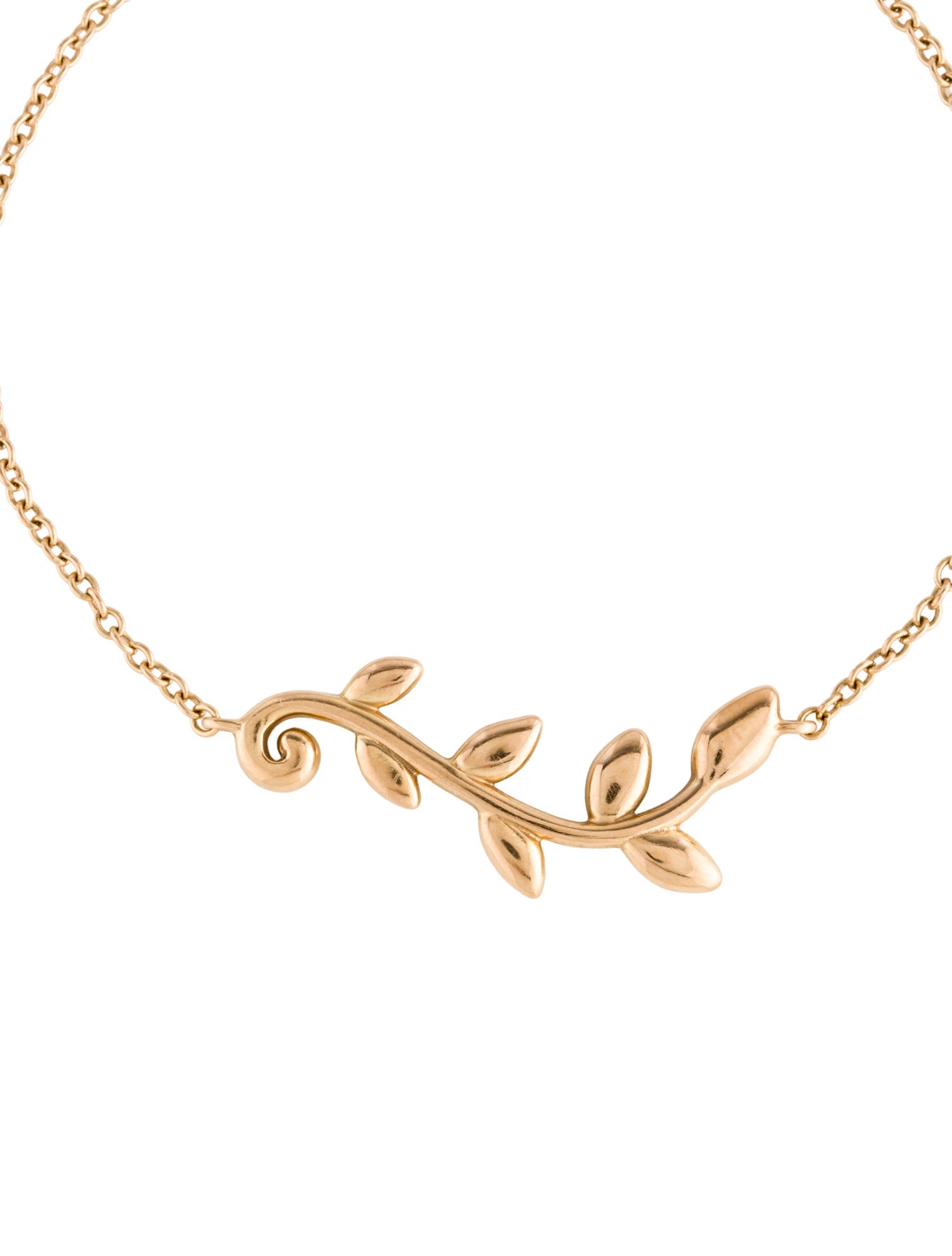 Tiffany & Co. 18K Olive Leaf Vine Link Bracelet