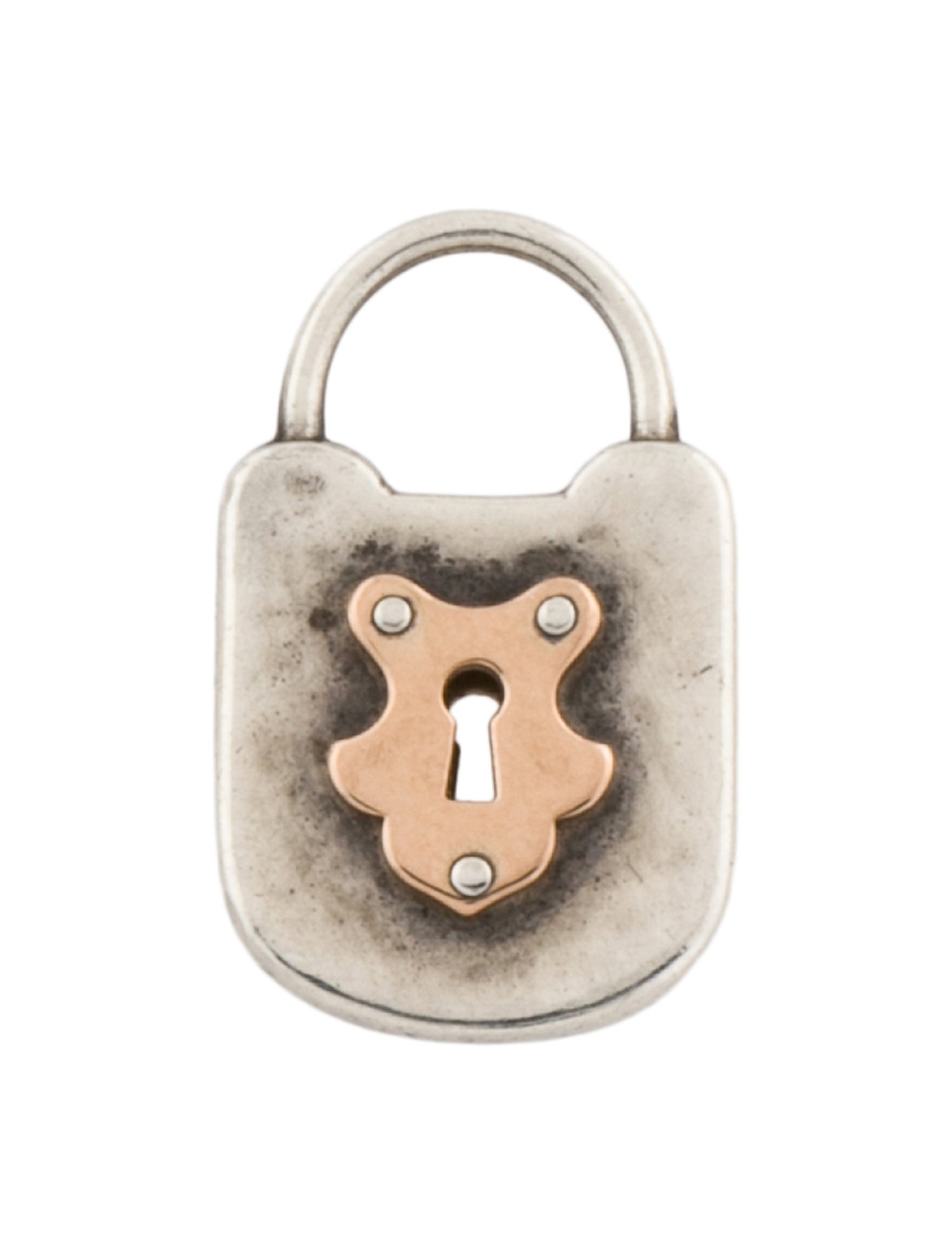 Tiffany & Co. Two-Tone Lock Charm Pendant