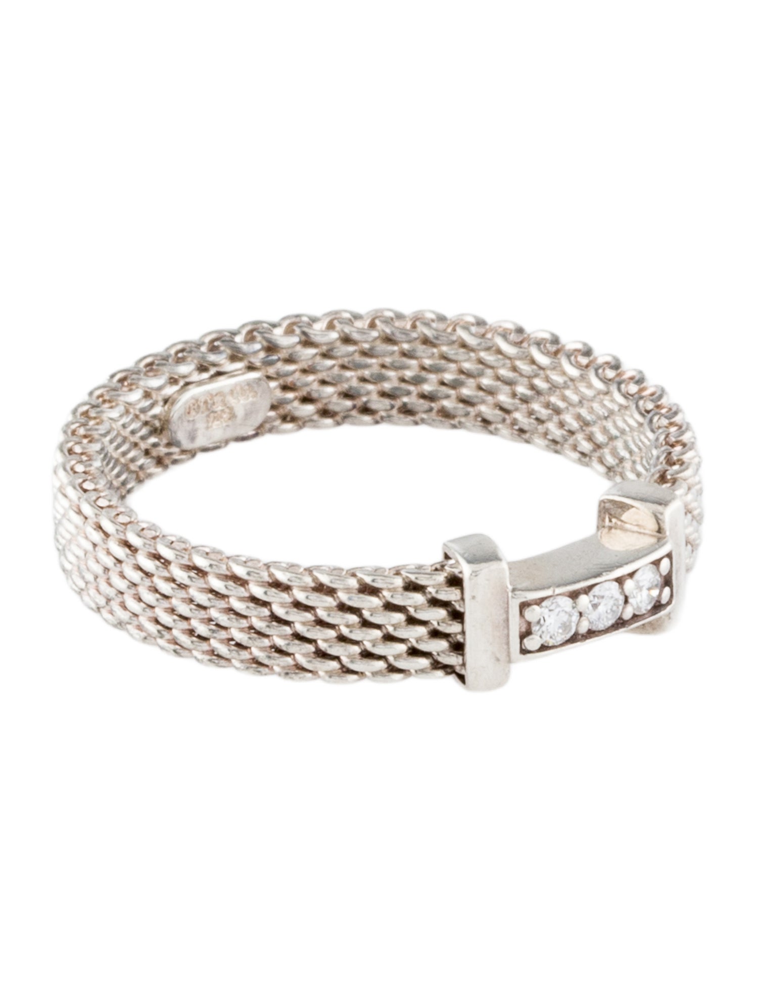 Tiffany & Co. Tiffany & Co. Diamond Narrow Mesh Band