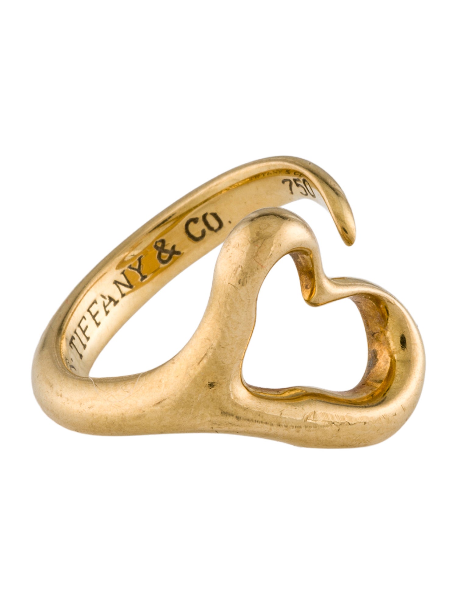 Tiffany & Co. 18K Open Heart Ring