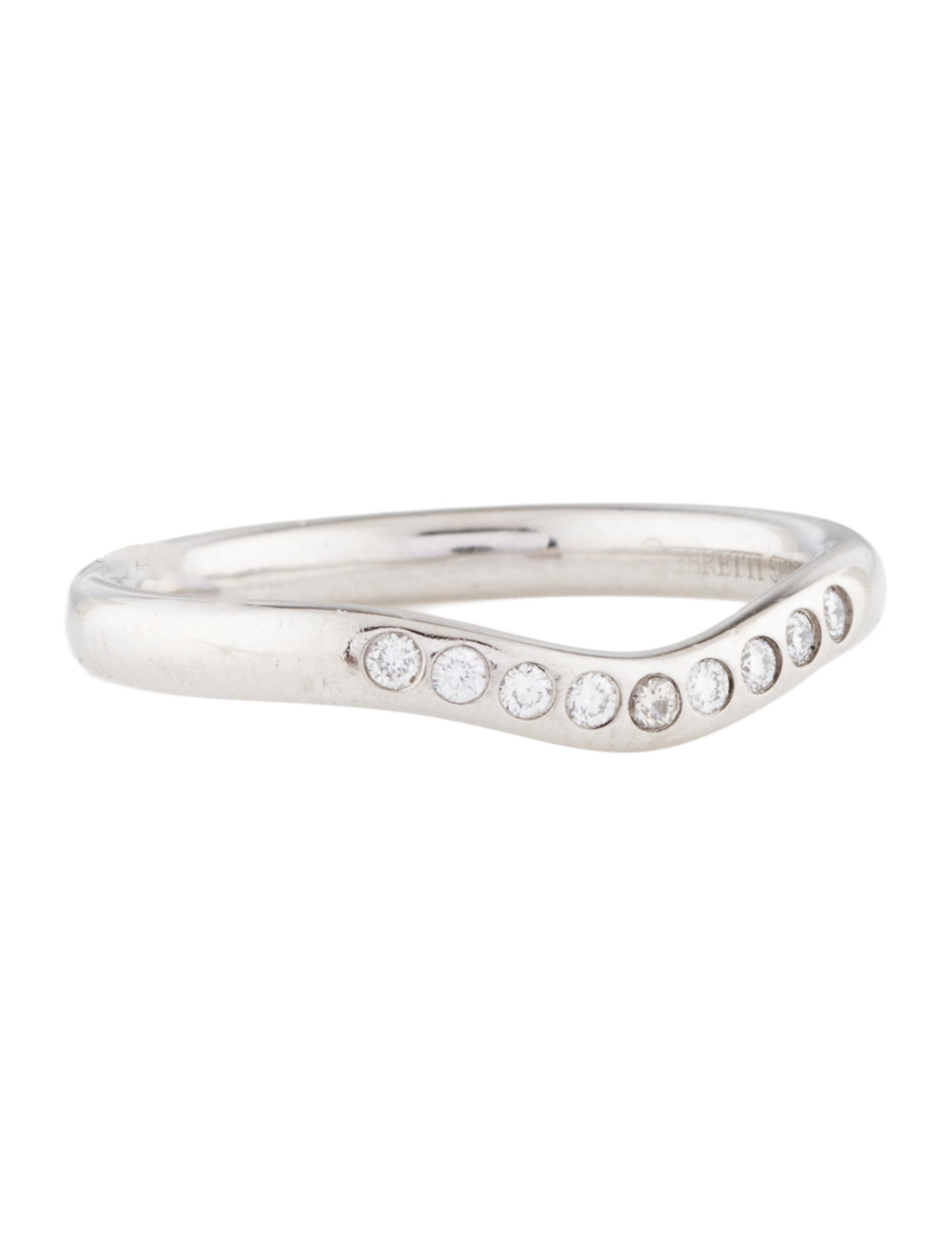 Tiffany & Co. Platinum Diamond Elsa Peretti® Wedding Band