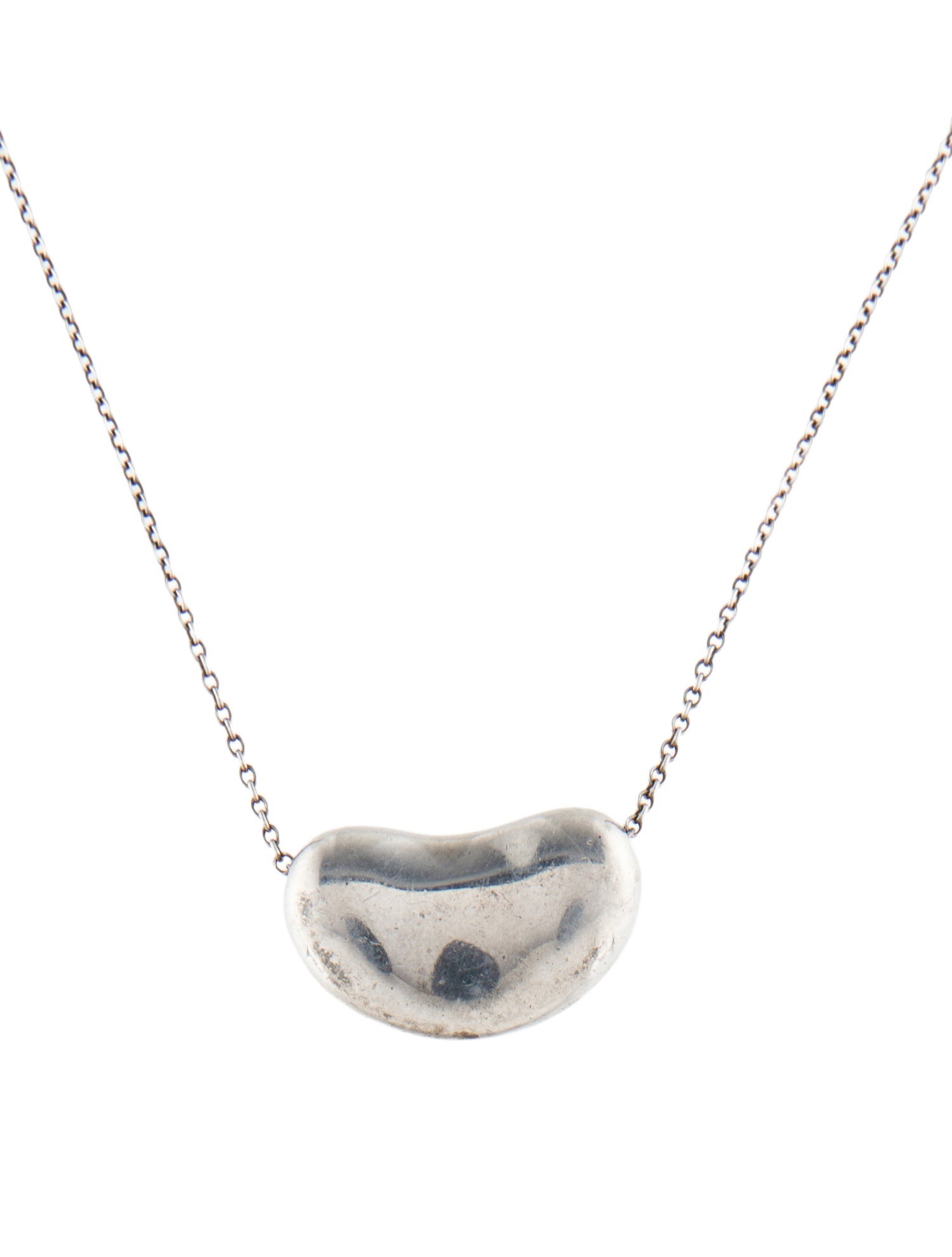 Tiffany & Co. Vintage Bean Design Pendant Necklace