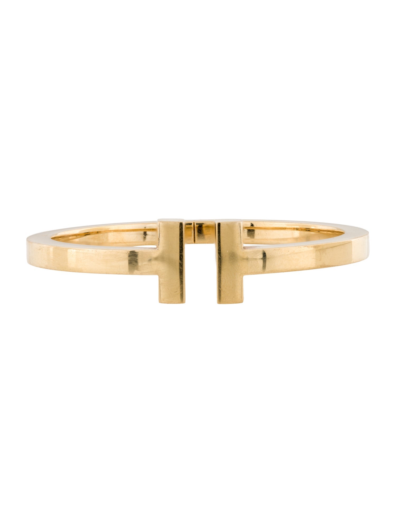 Tiffany & Co. 18K Square Hinged Cuff Bracelet