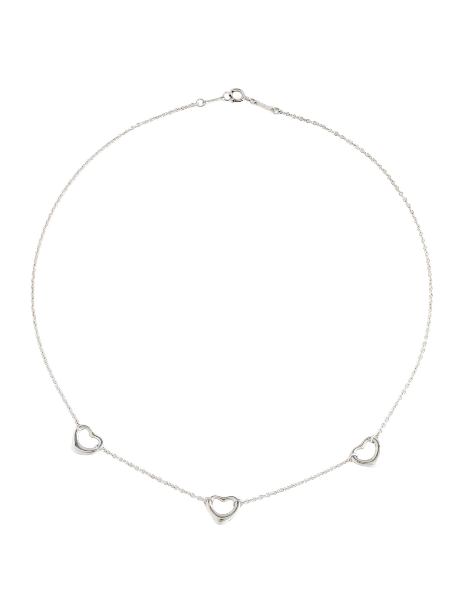 Tiffany & Co. Open Heart Station Necklace
