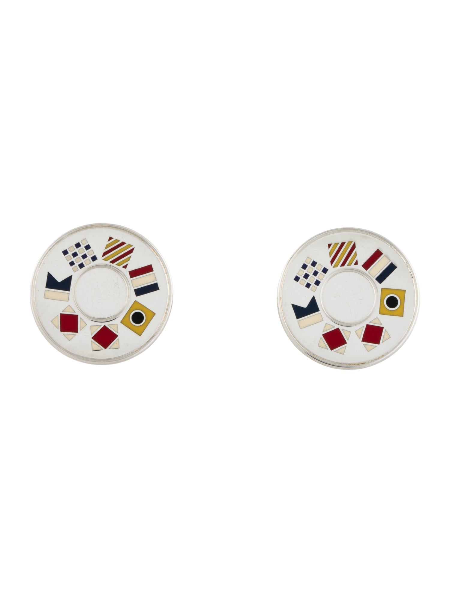 Tiffany & Co. Enamel Nautical Flag Cufflinks
