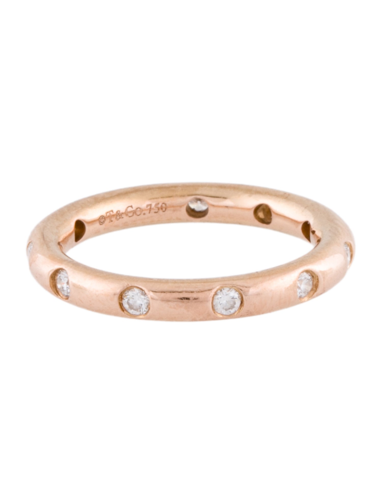 Tiffany & Co. 18K Diamond Eternity Stacking Band