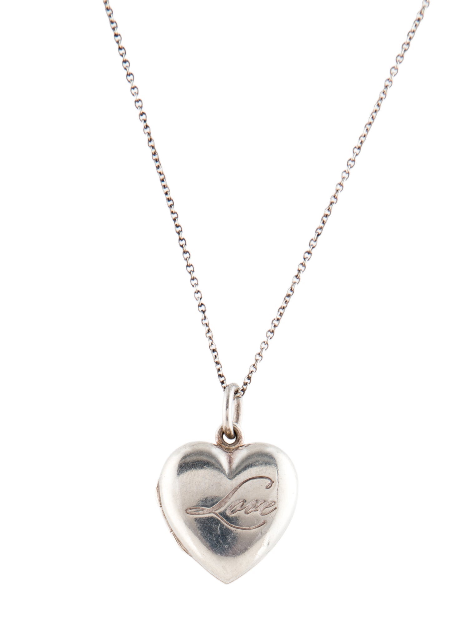 Tiffany & Co. 'Love' Heart Locket Pendant Necklace