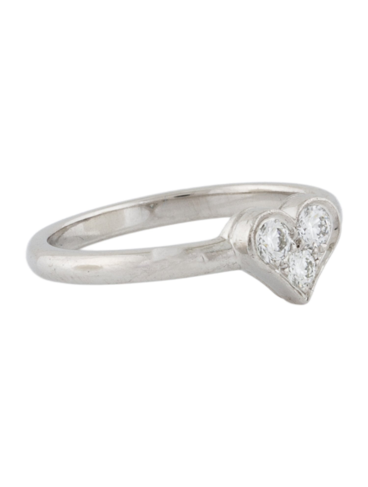 Tiffany & Co. Platinum Diamond Heart Ring