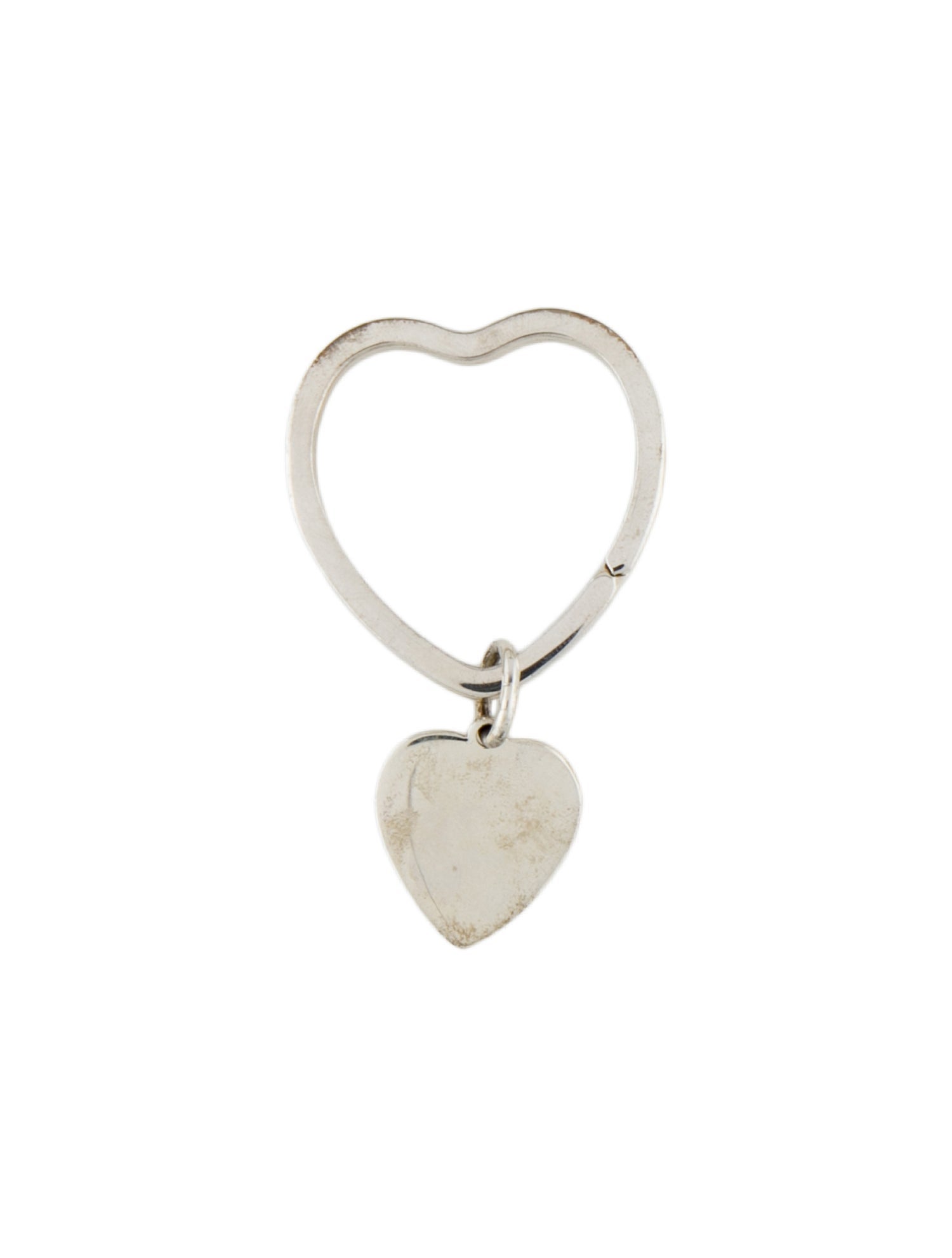 Tiffany & Co. womens silver heart keychain