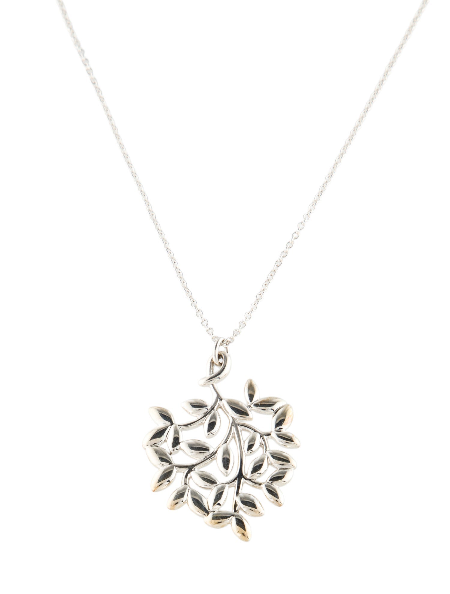Tiffany & Co. Olive Leaf Pendant Necklace
