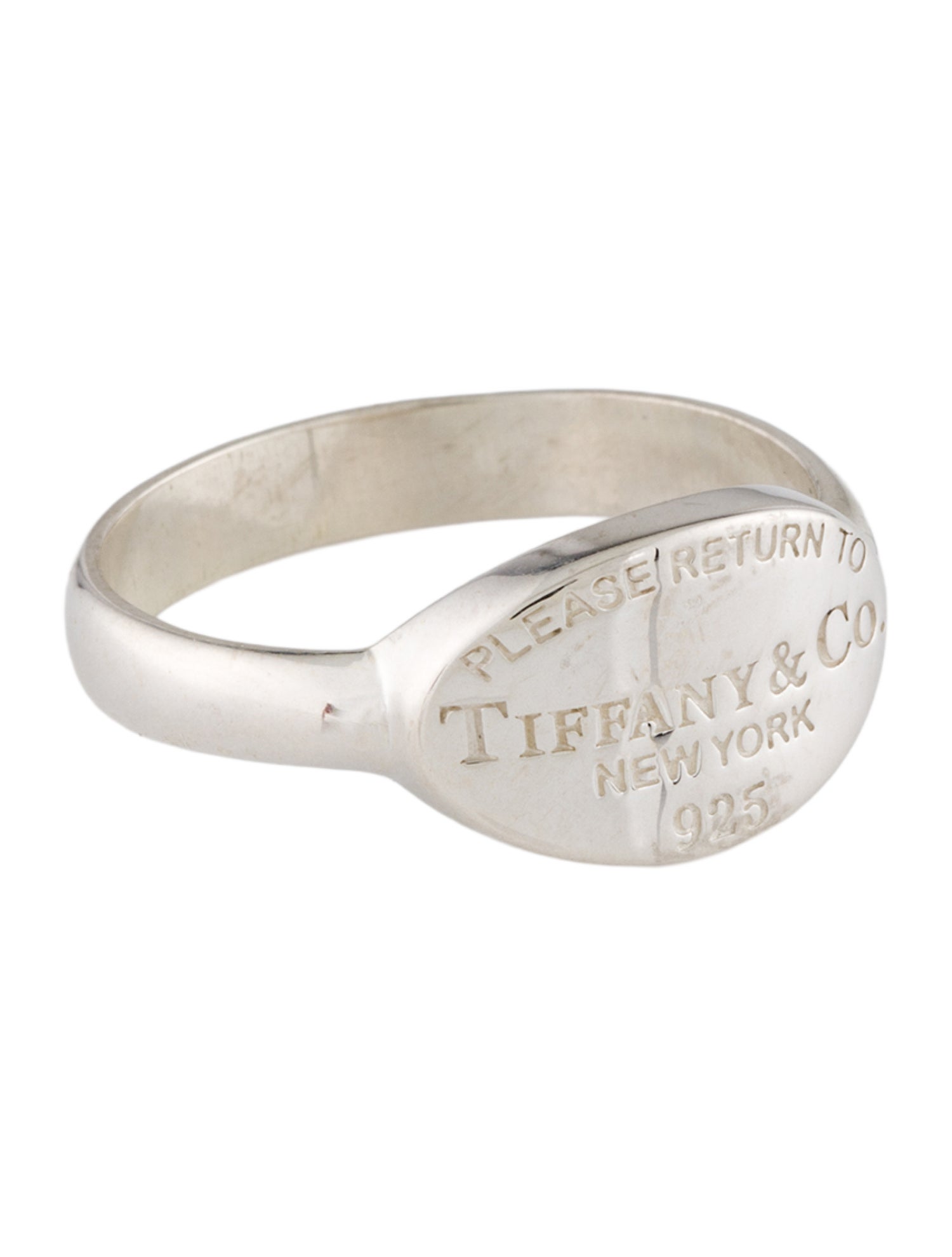 Tiffany & Co. Oval Tag Signet Ring