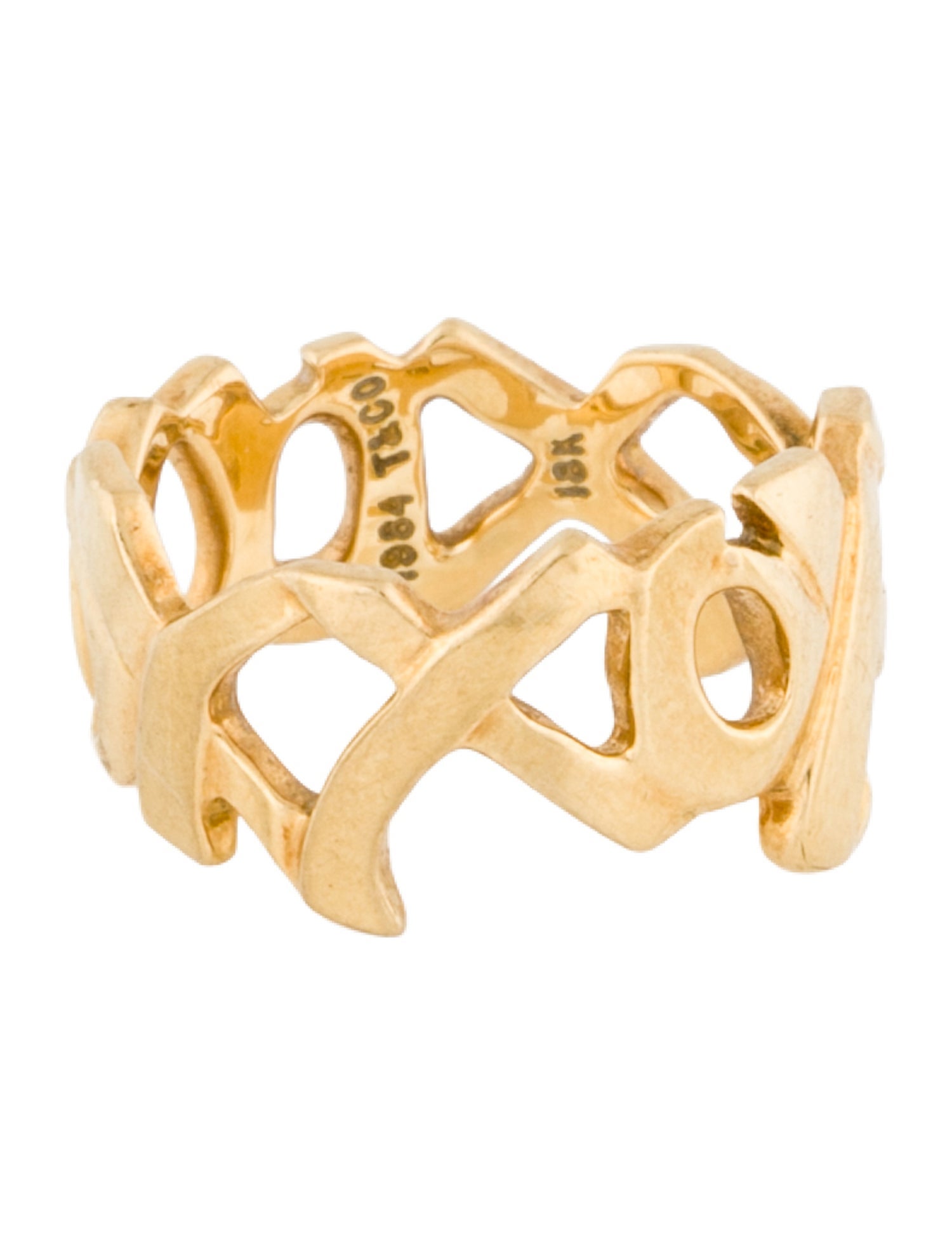 Tiffany & Co. Vintage 18K 'XO' Signature Band