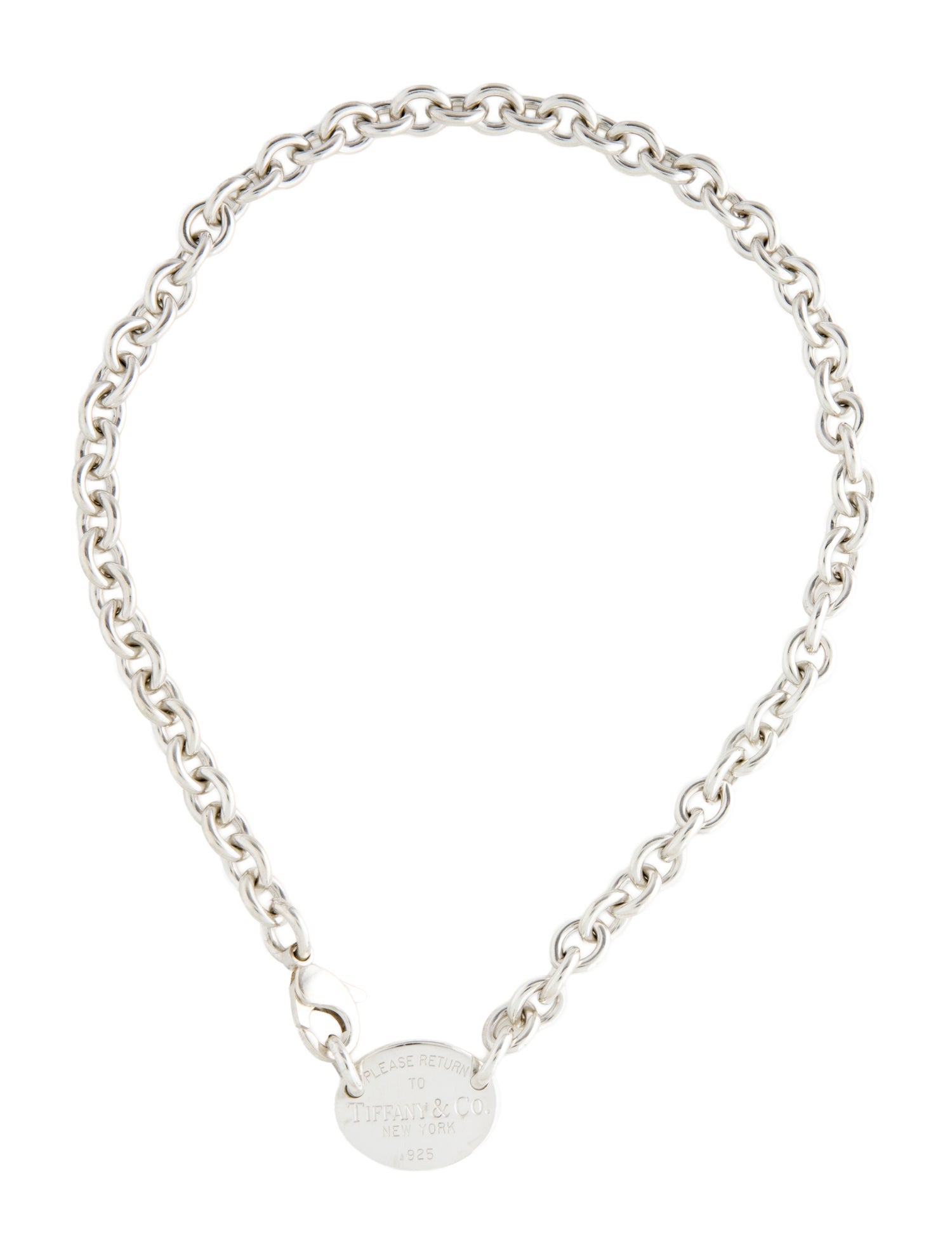 Tiffany & Co. Oval Tag Chain Link Choker