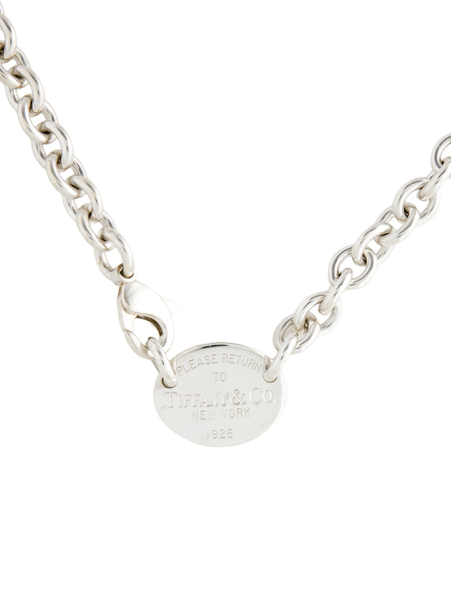 Tiffany & Co. Oval Tag Chain Link Choker