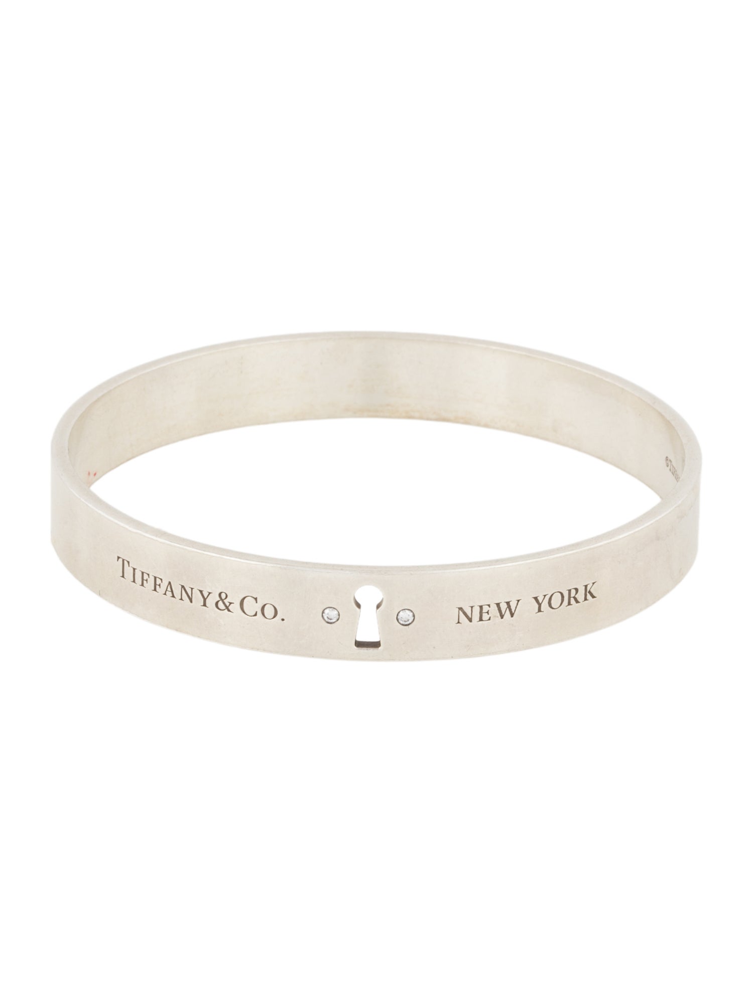 Tiffany & Co. Diamond Keyhole Bangle Bracelet