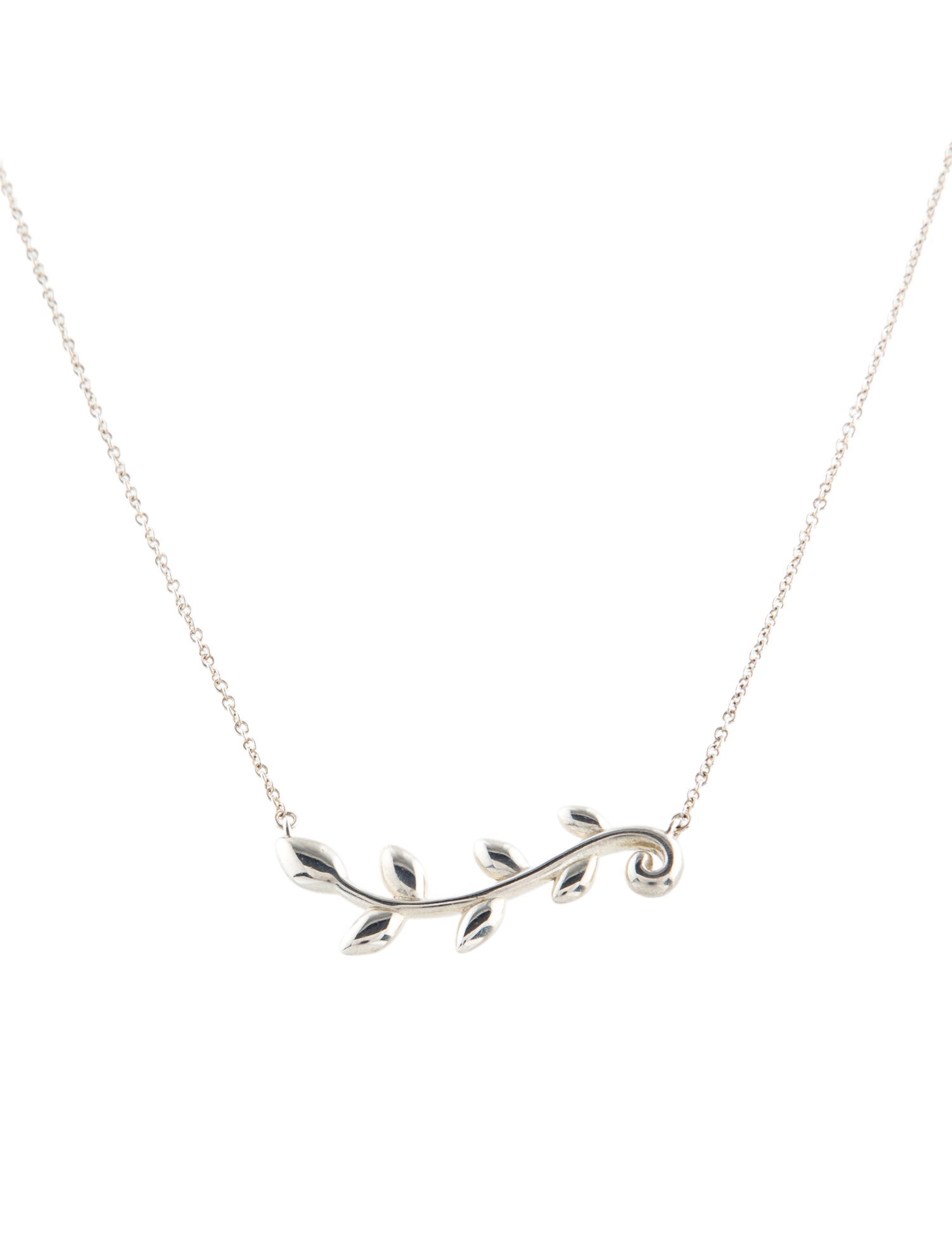 Tiffany & Co. Olive Leaf Vine Pendant Necklace