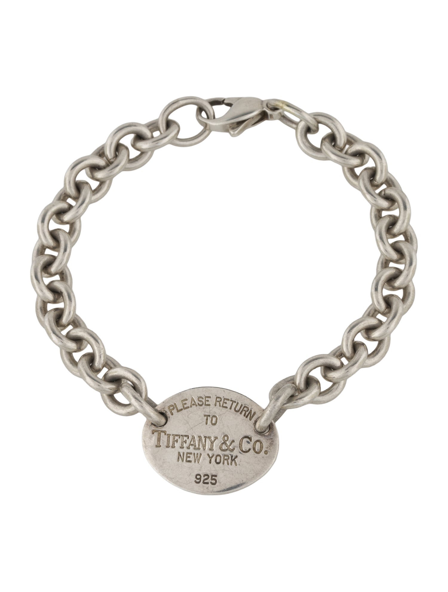Tiffany & Co. Oval Tag Charm Bracelet