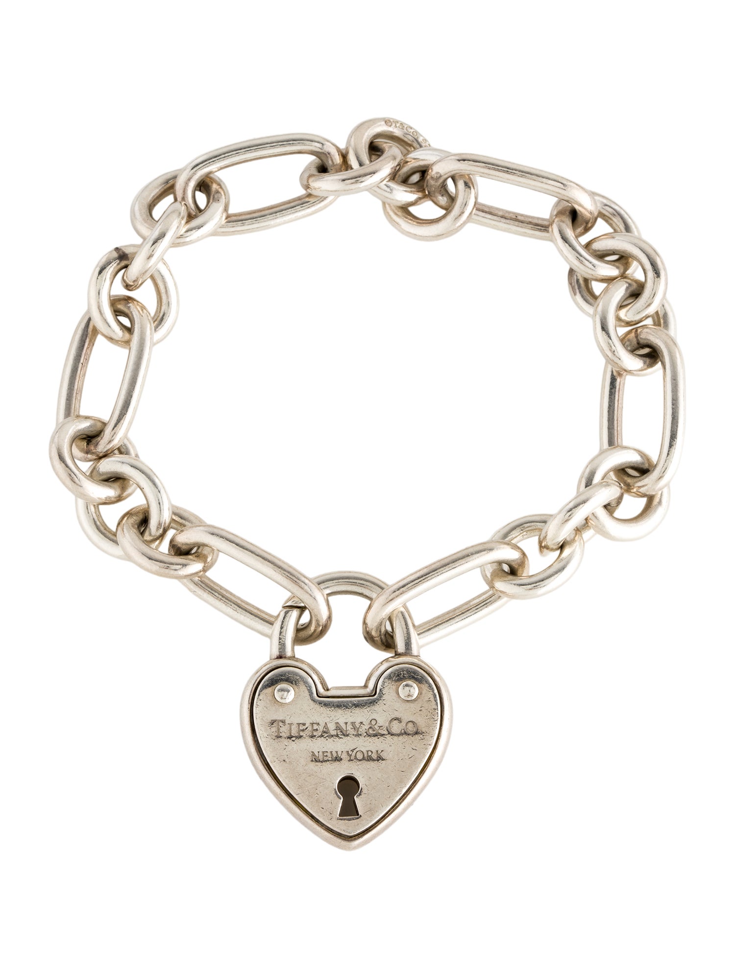 Tiffany & Co. Heart Lock Charm Bracelet