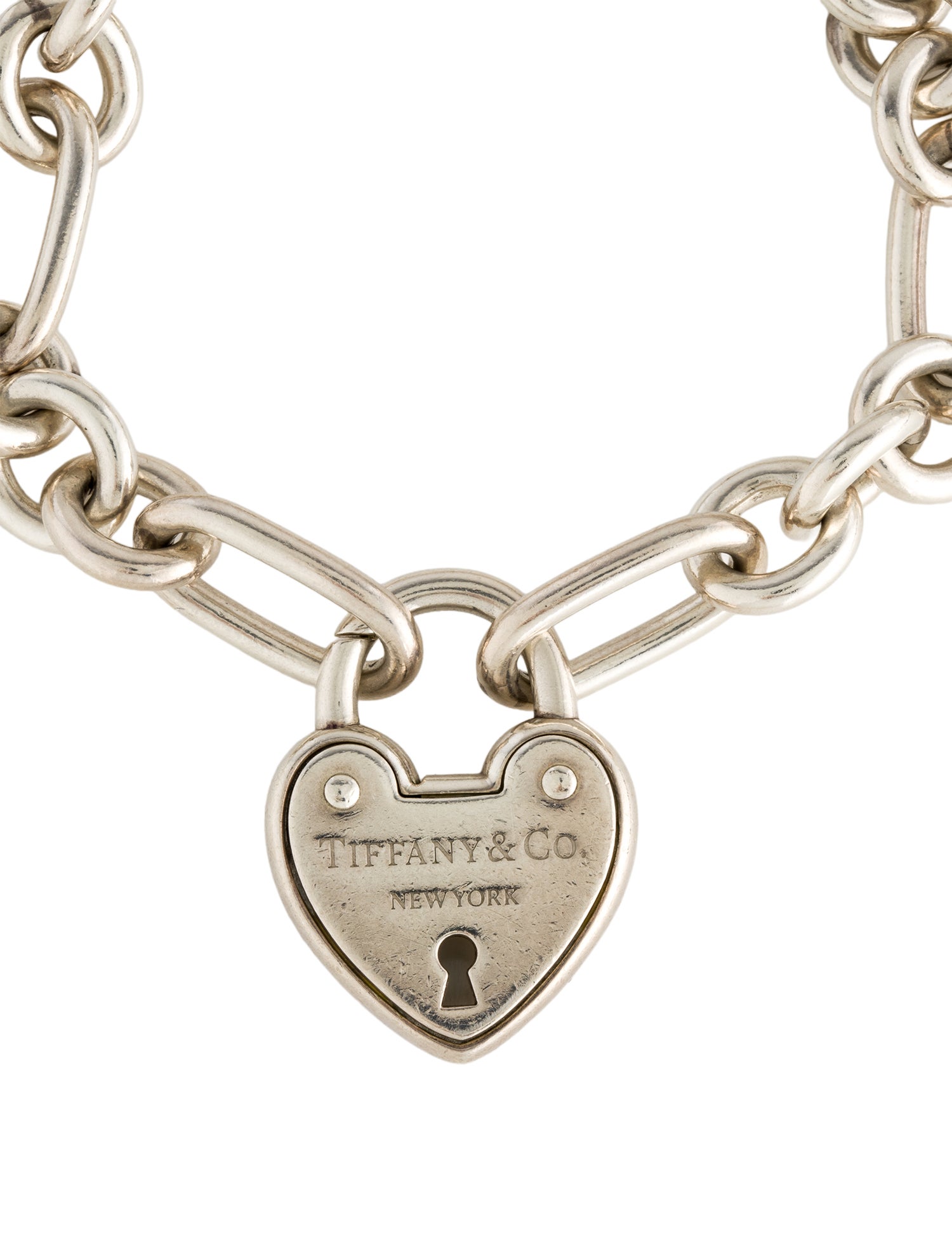 Tiffany & Co. Heart Lock Charm Bracelet