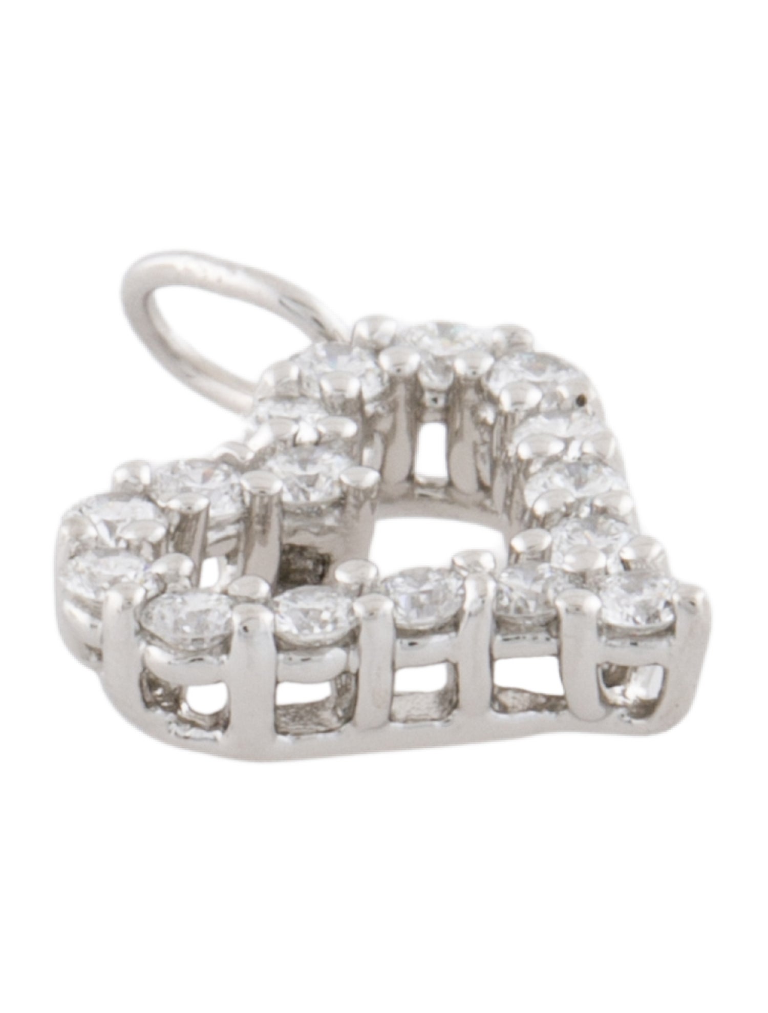 Tiffany & Co. Platinum Diamond Heart Charm