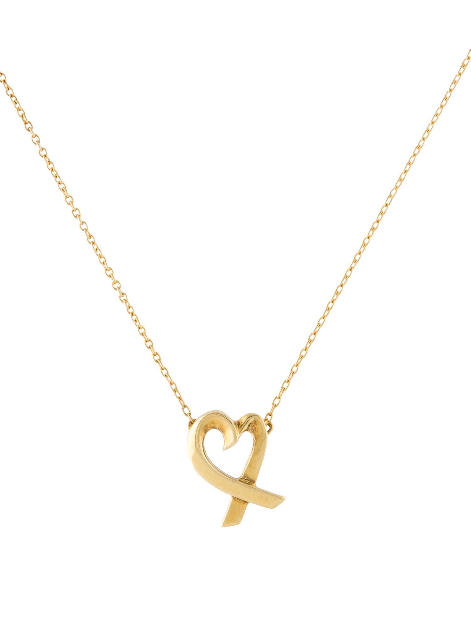 Tiffany & Co. 18K Loving Heart Pendant Necklace