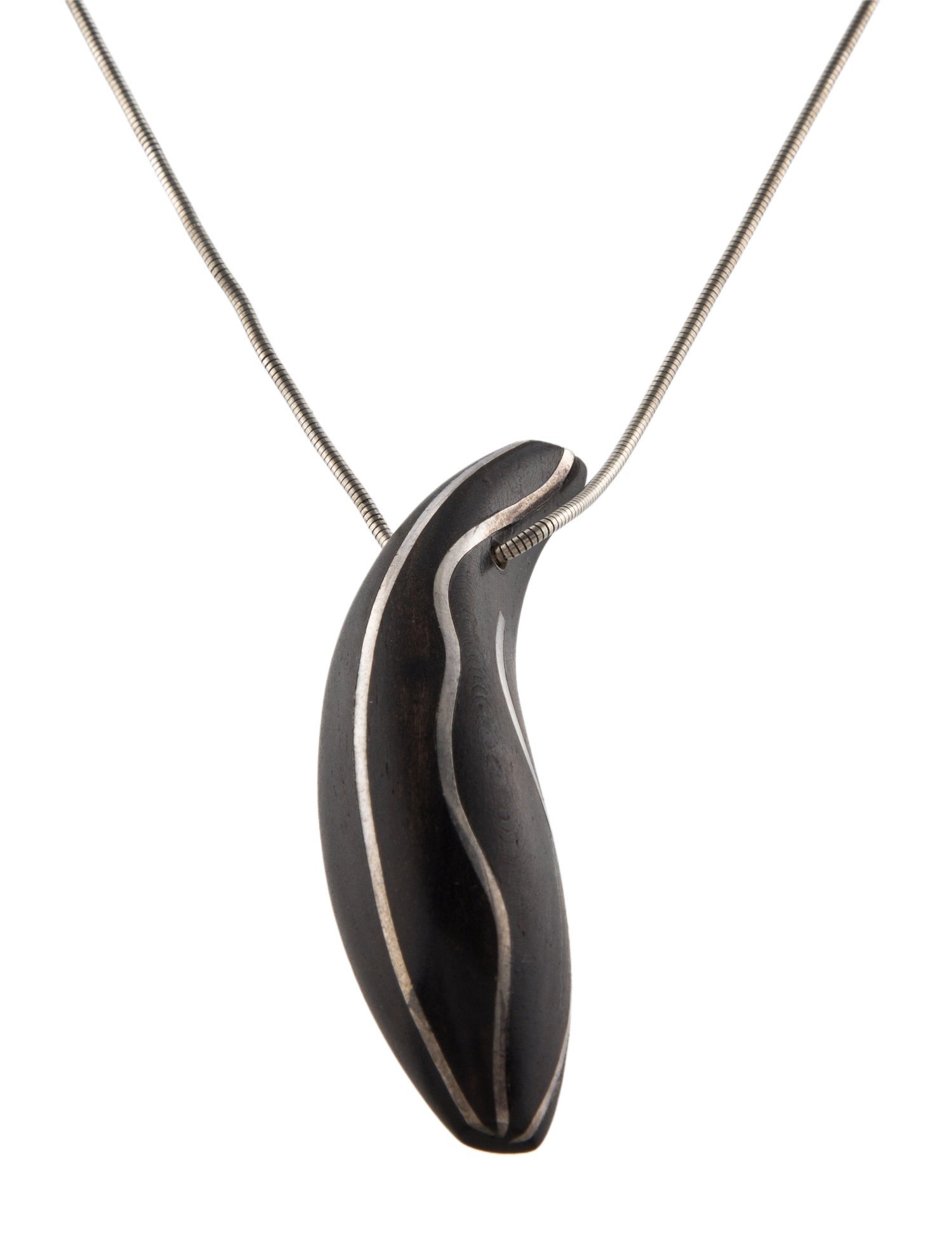 Tiffany & Co. Wood Fish Pendant Necklace