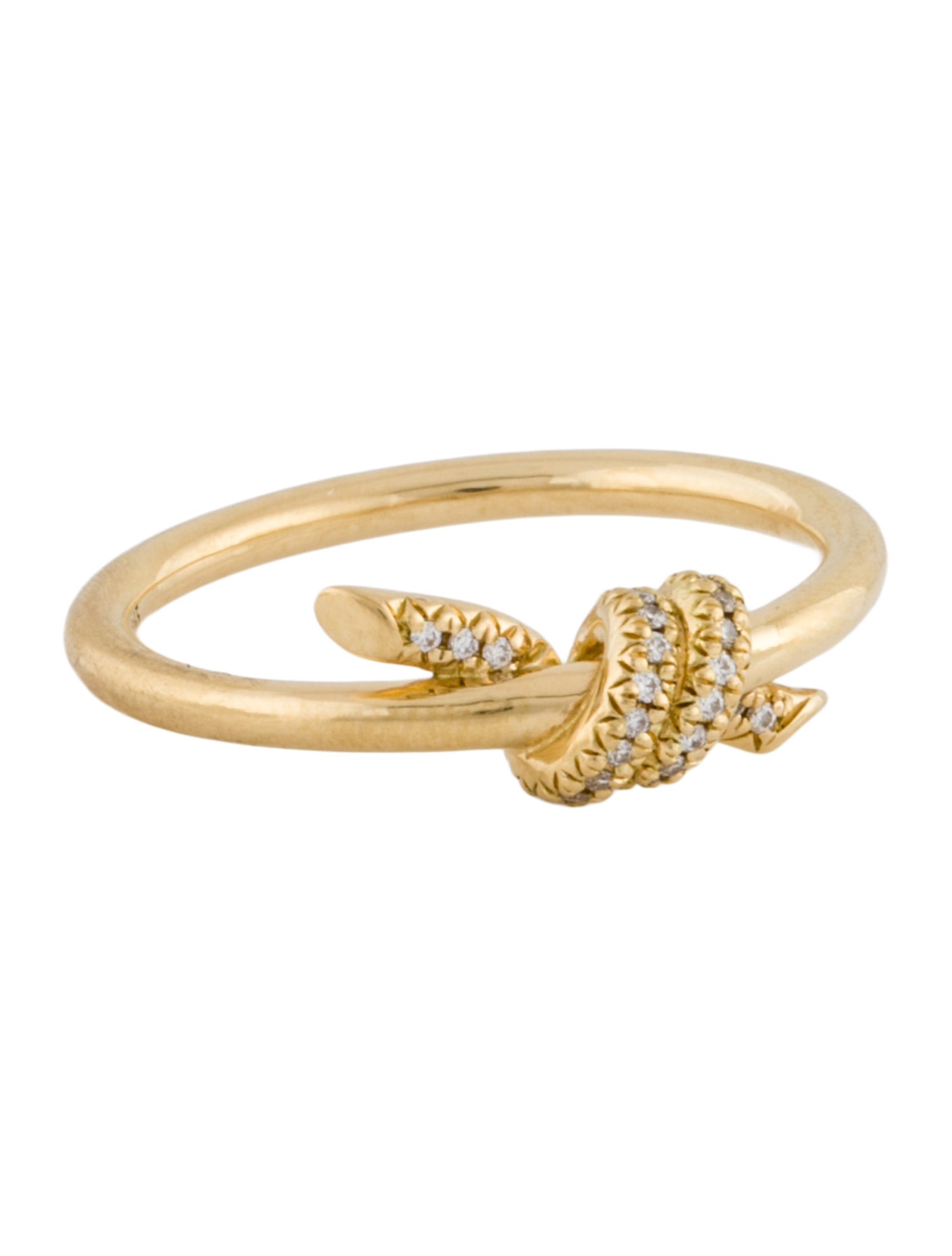 Tiffany & Co. 18K Diamond Knot Ring