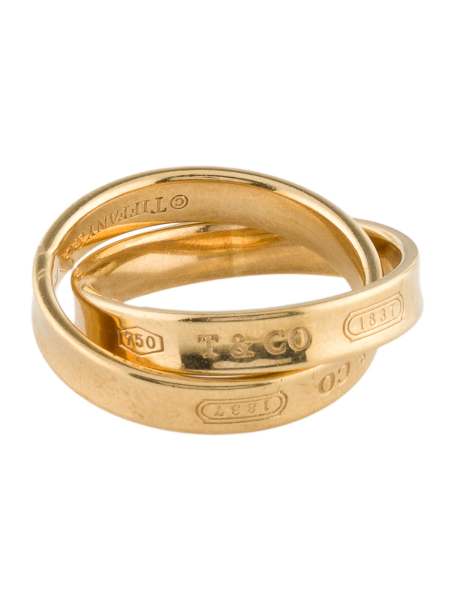 Tiffany & Co. 18K 1837 Rolling Ring
