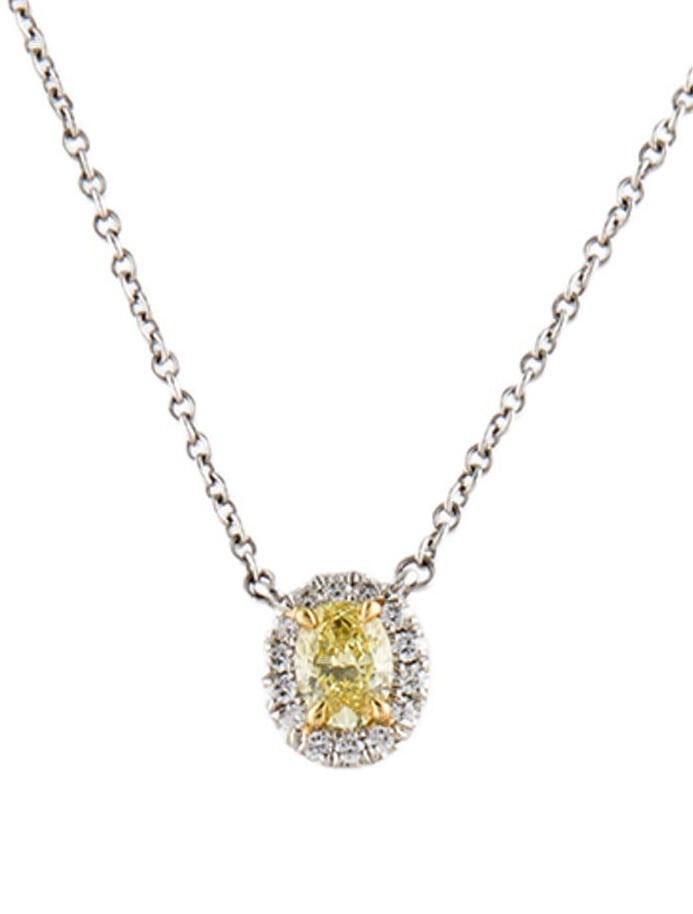 Tiffany & Co. Platinum Diamond Soleste Pendant Necklace