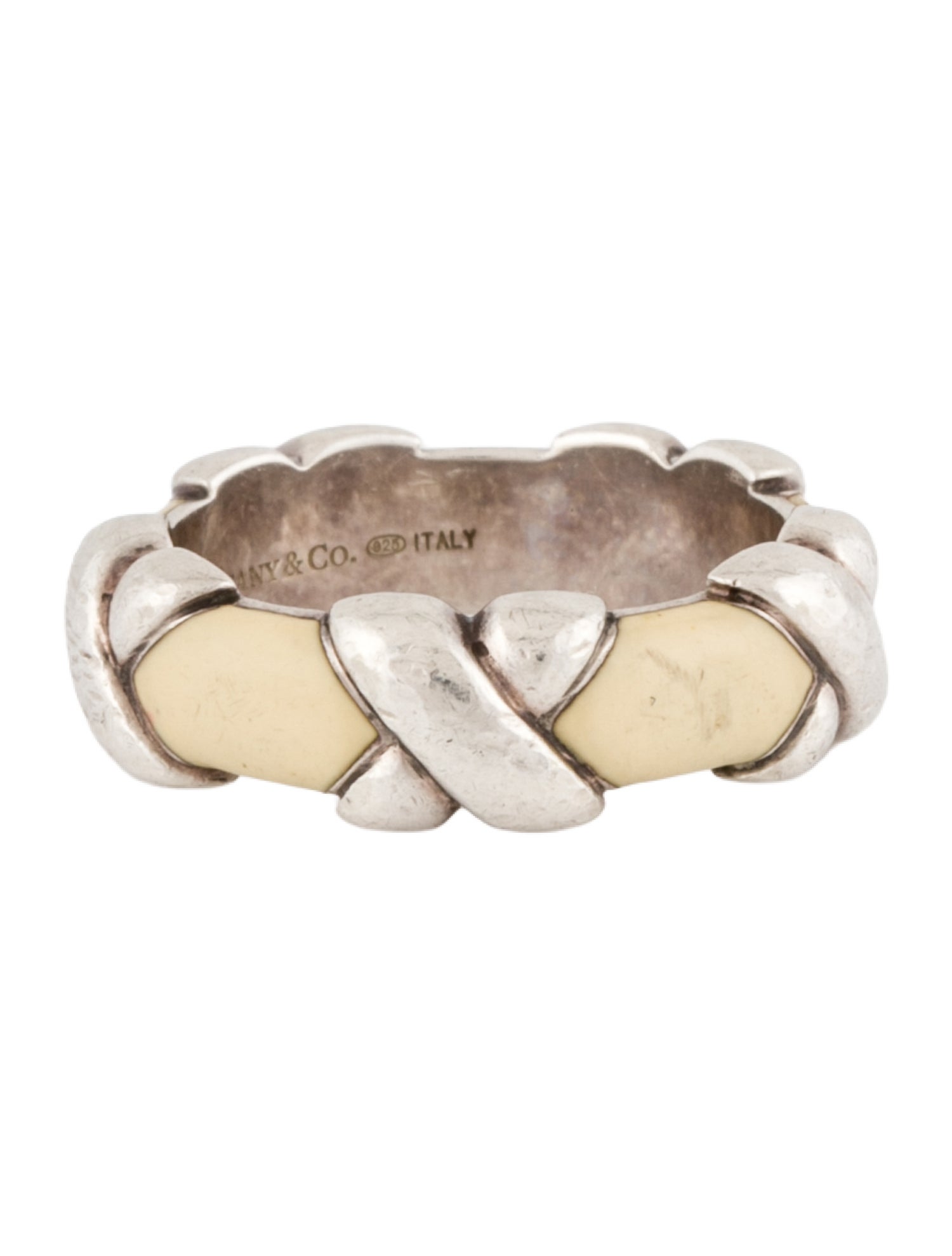 Tiffany & Co. Enamel Signature 'X' Band