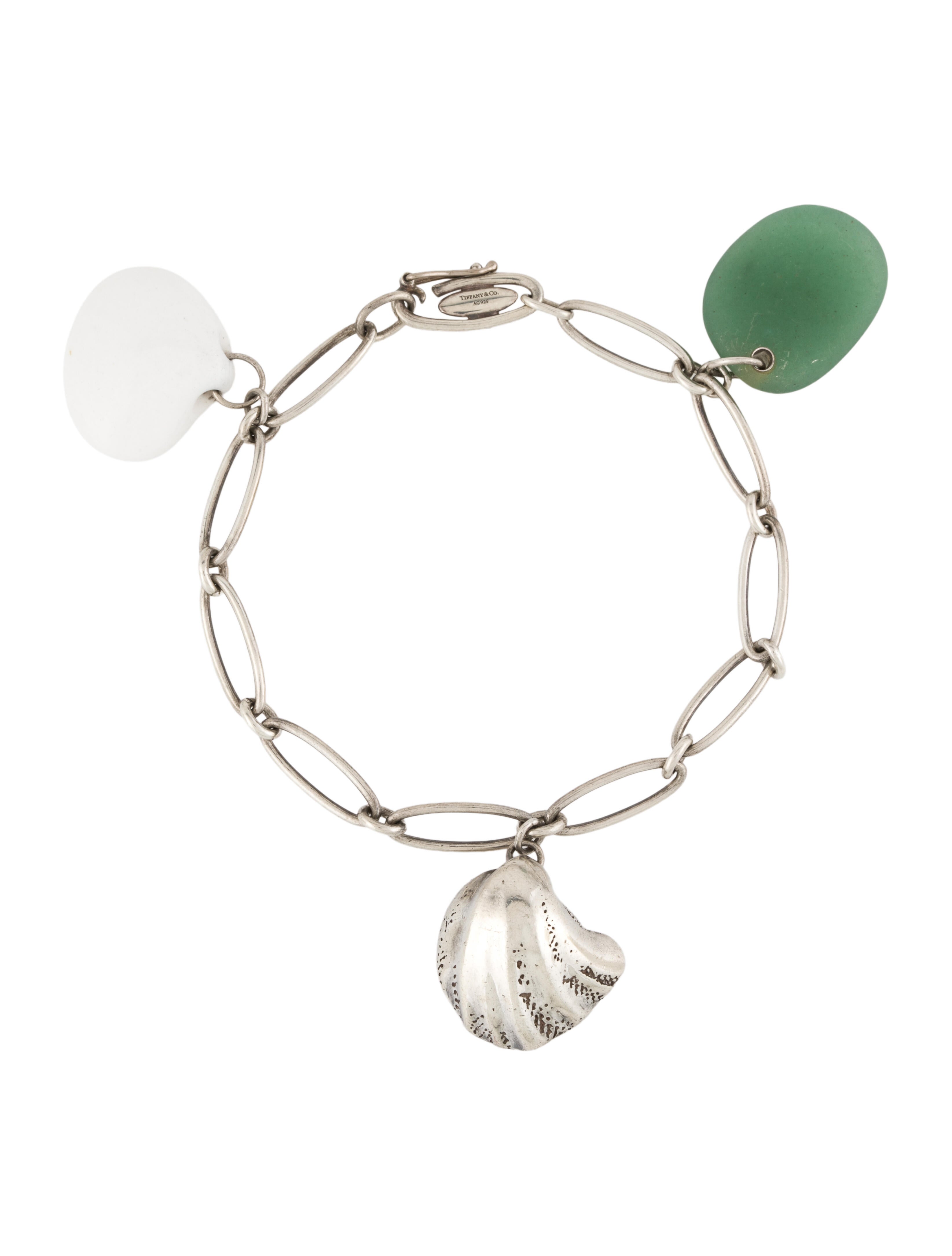Tiffany & Co. Aventurine Quartz & Chalcedony Cat Island Wave Bracelet