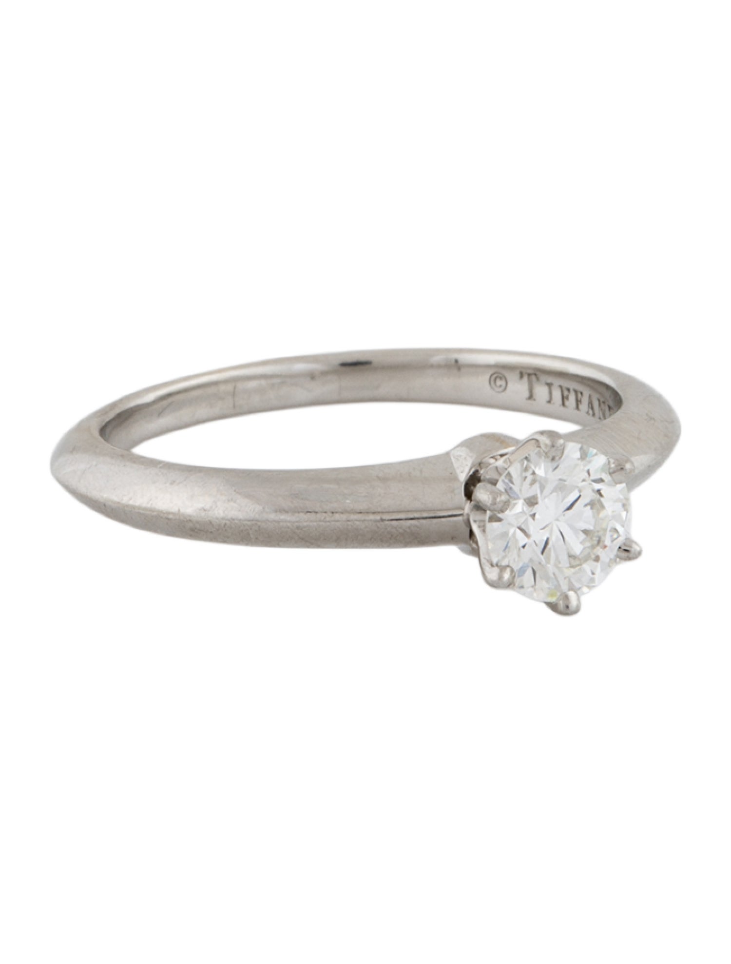 Tiffany & Co. Platinum Diamond Solitaire Engagement Ring