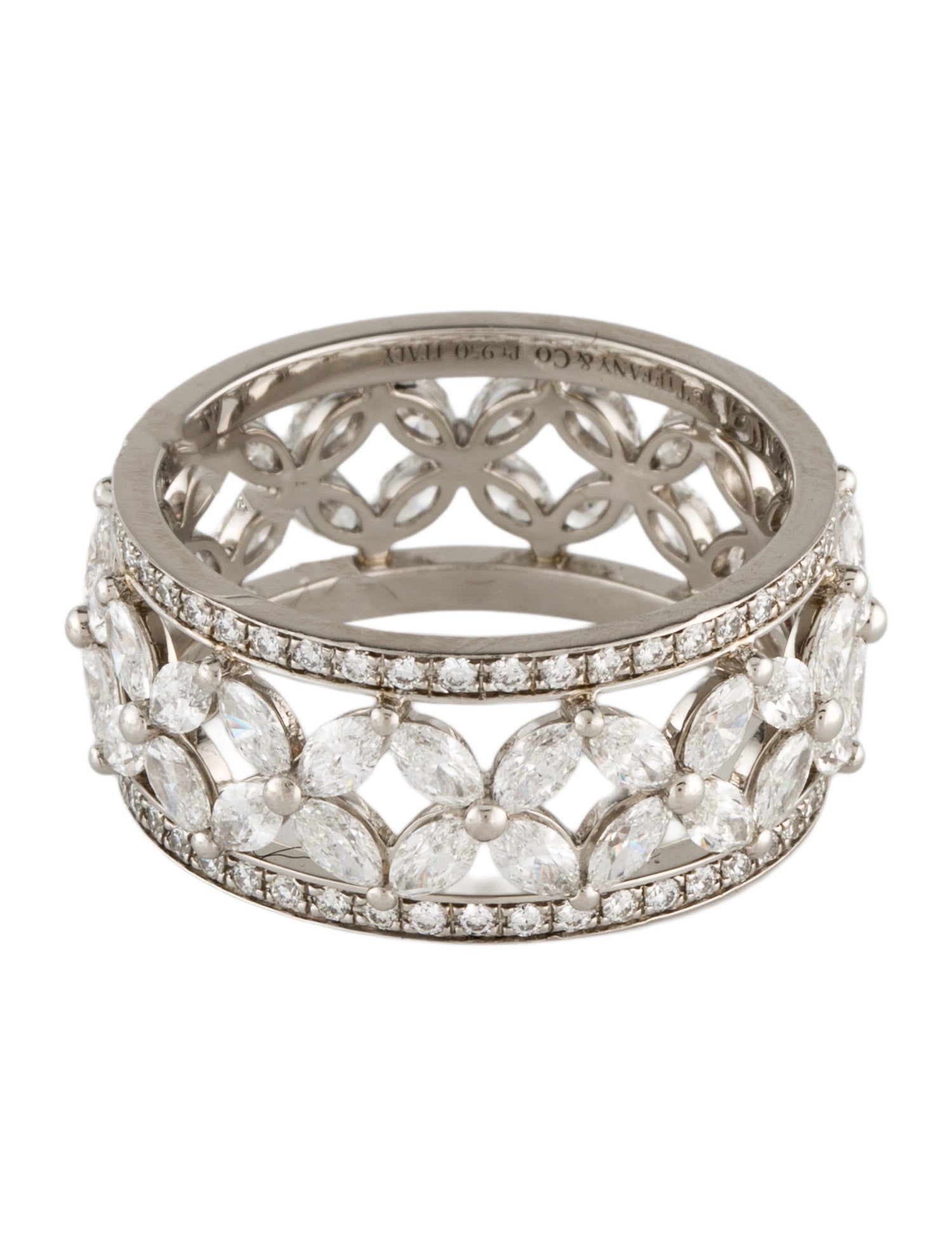 Tiffany & Co. Platinum Diamond Victoria Band Ring