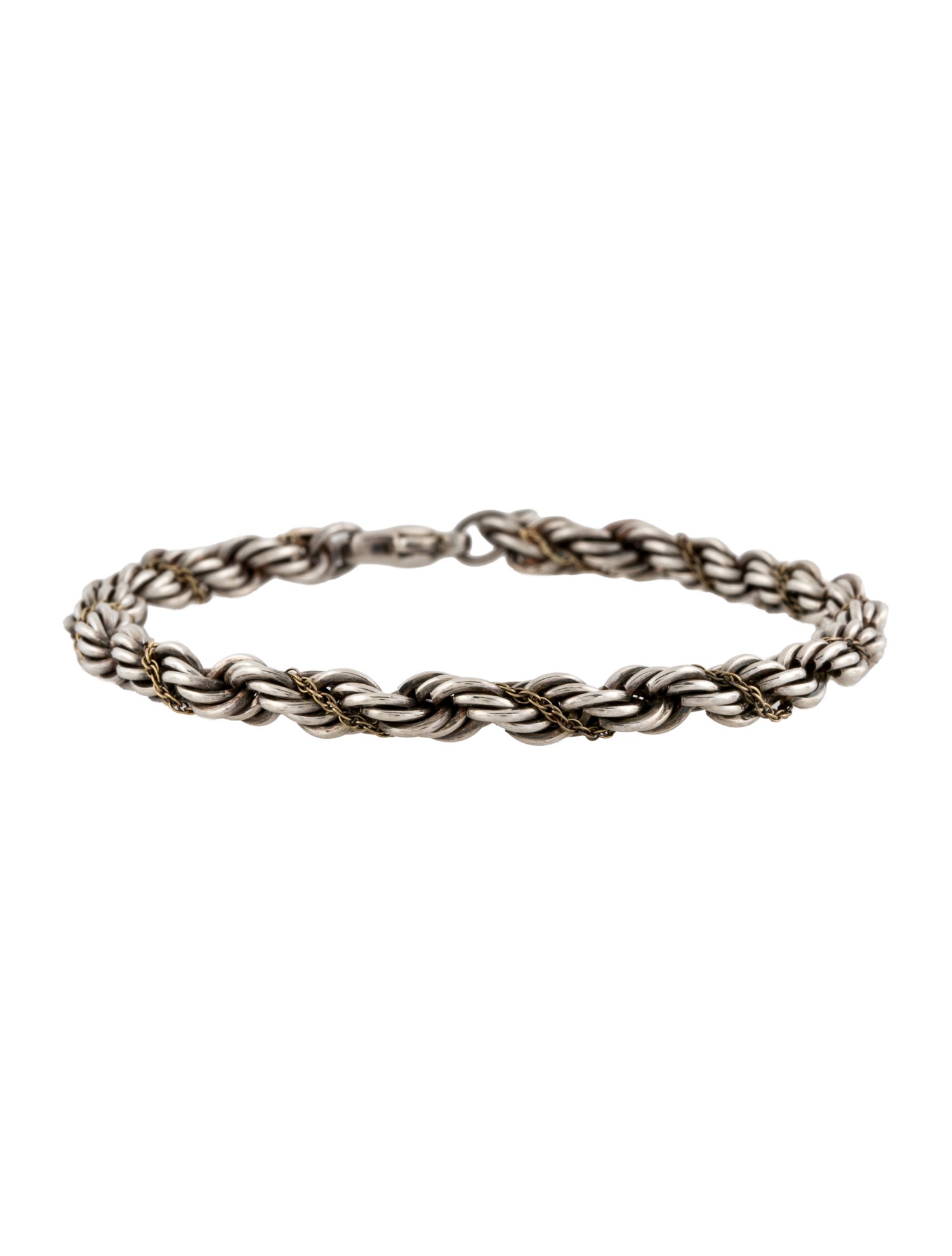 Tiffany & Co. Vintage Two-Tone Rope Chain Bracelet