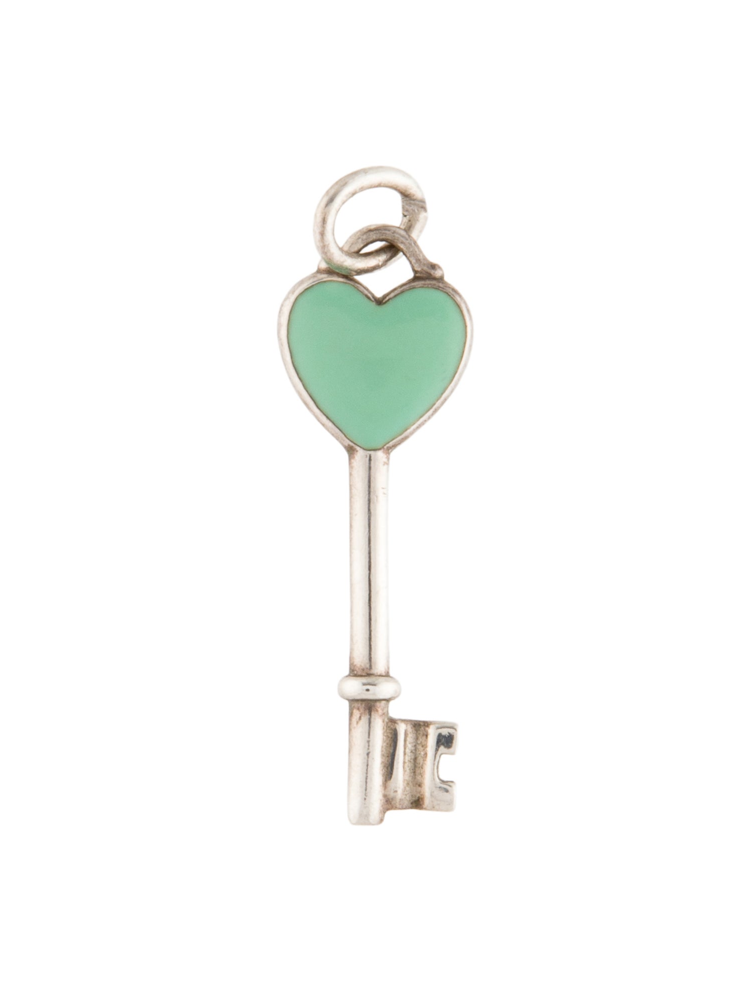 Tiffany & Co. Enamel Heart Key Pendant