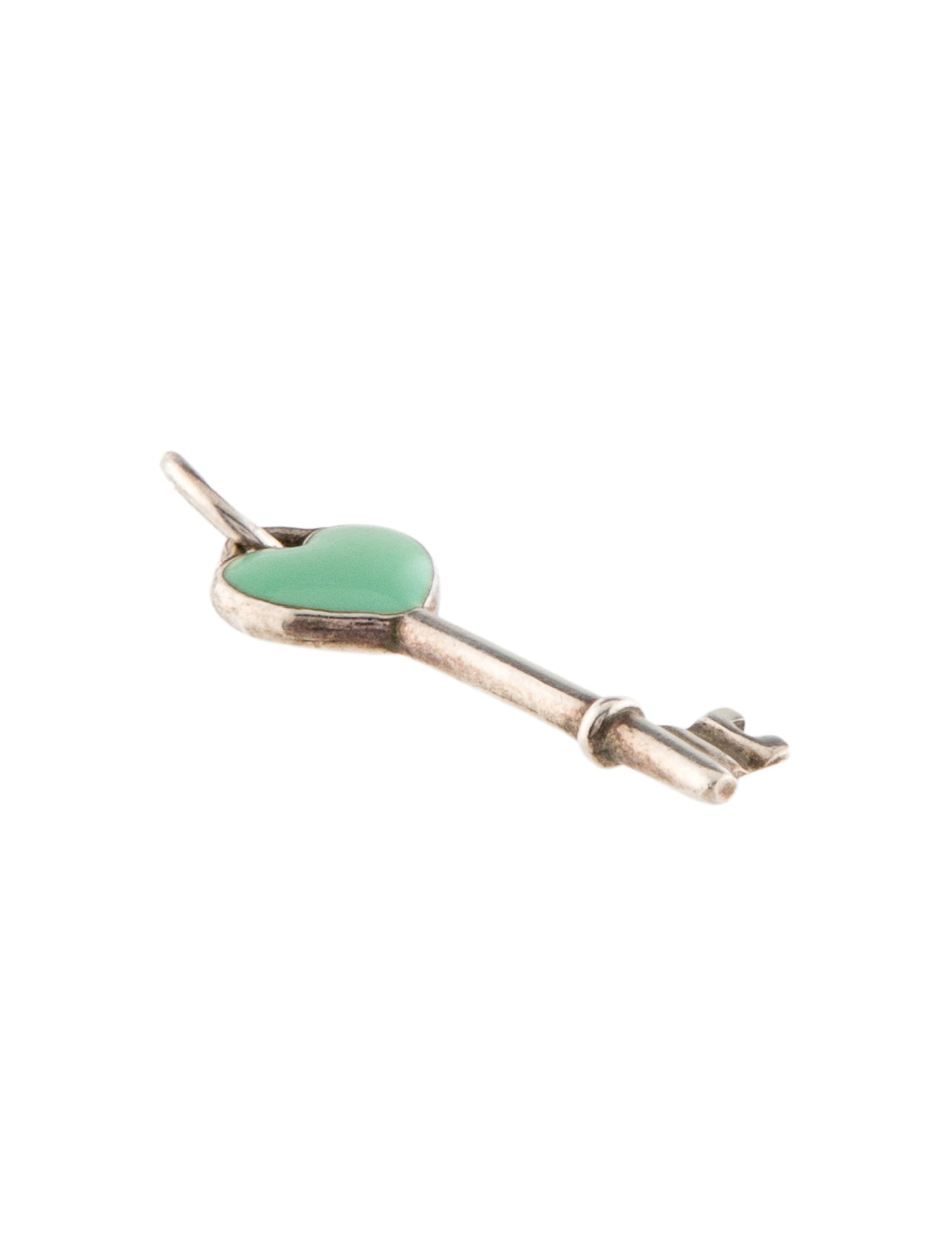 Tiffany & Co. Enamel Heart Key Pendant