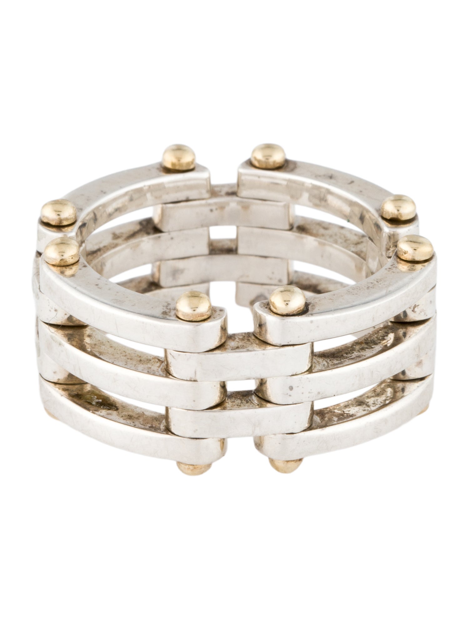 Tiffany & Co. Two-Tone Gatelink Band Ring