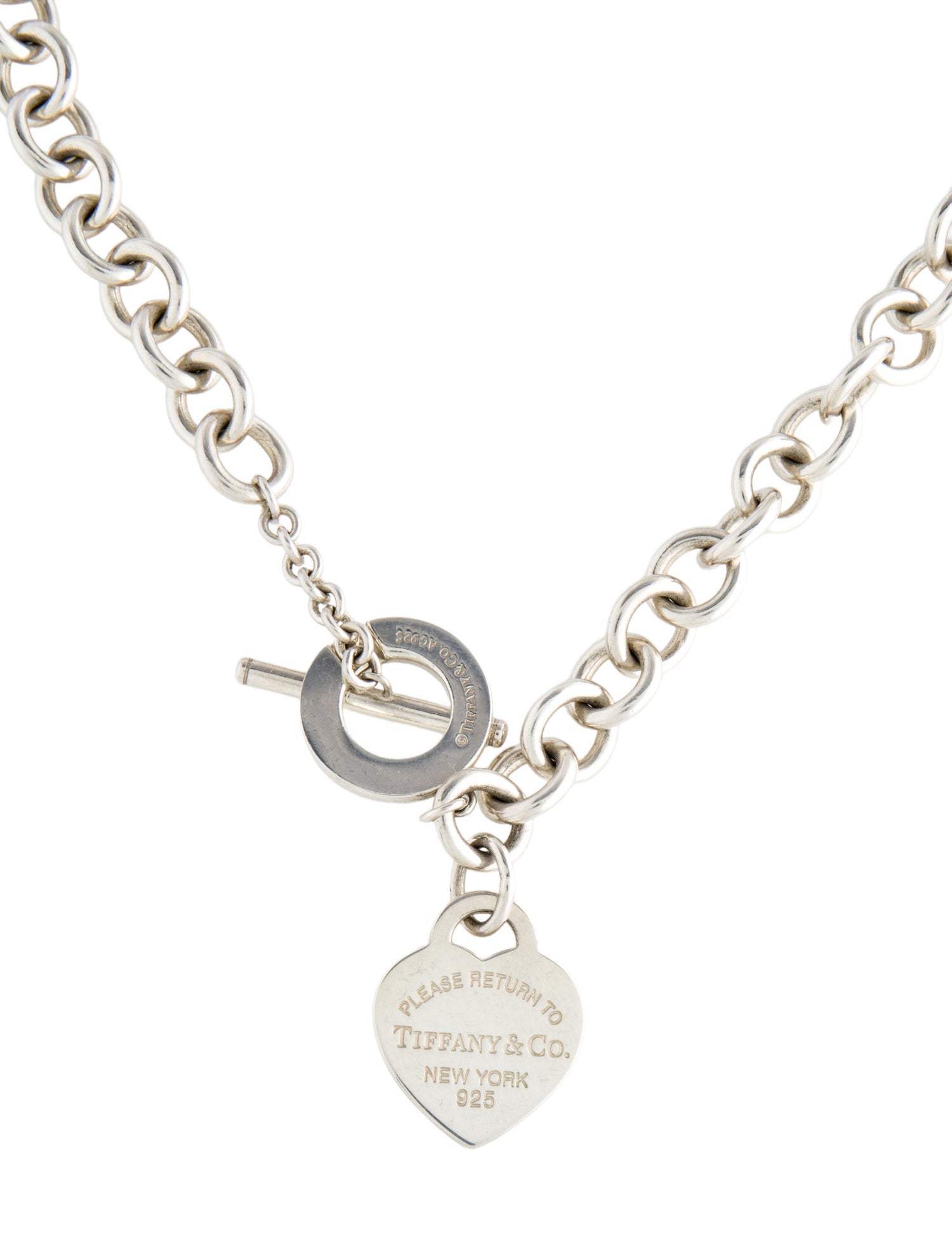 Tiffany & Co. Heart Tag Toggle Pendant Necklace