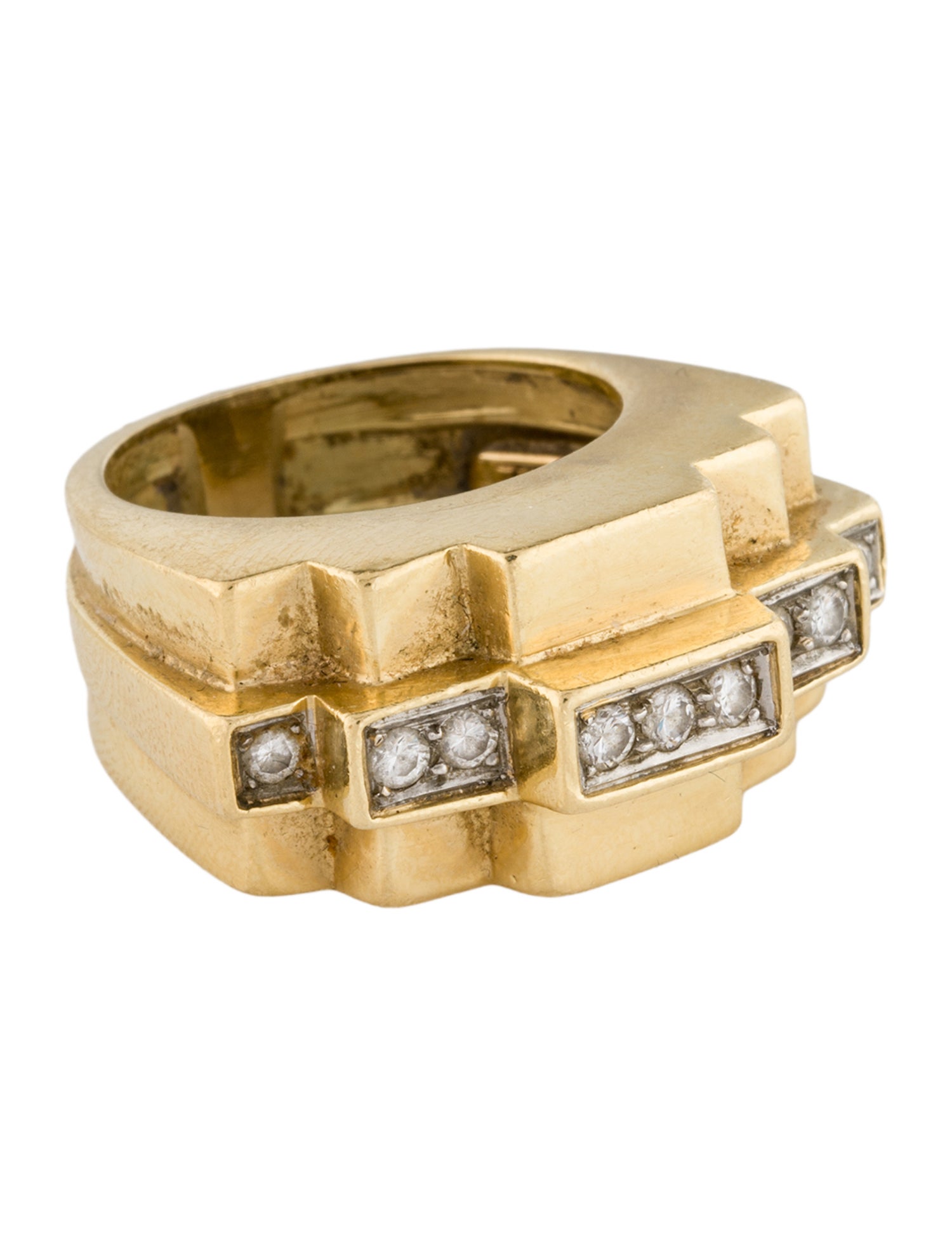 Tiffany & Co. Vintage 18K Diamond Cocktail Ring