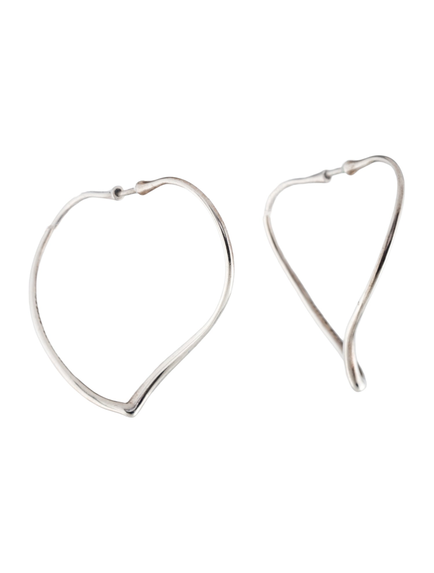 Tiffany & Co. Vintage Open Heart Hoop Earrings