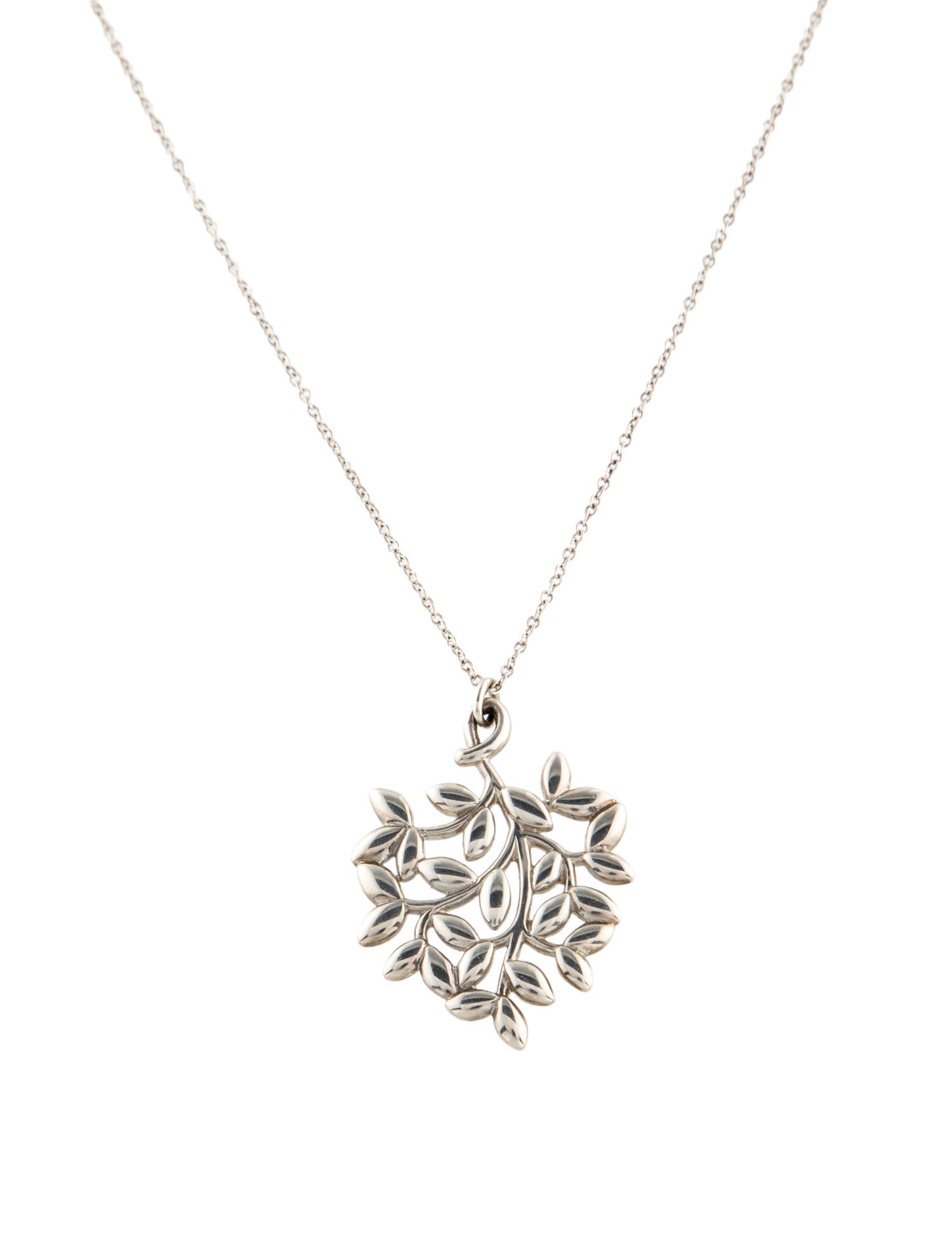 Tiffany & Co. Olive Leaf Pendant Necklace
