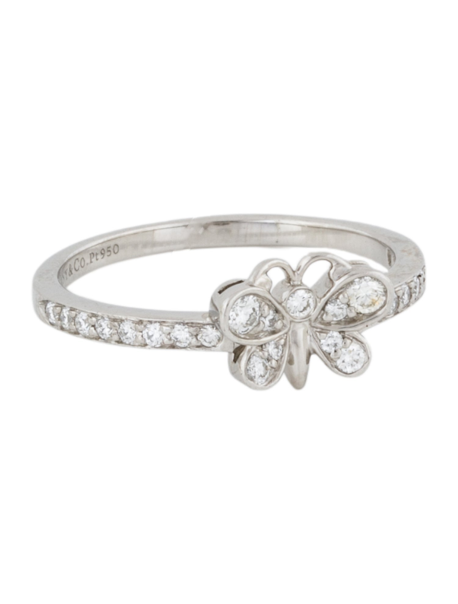 Tiffany & Co. Platinum Diamond Enchant Butterfly Ring